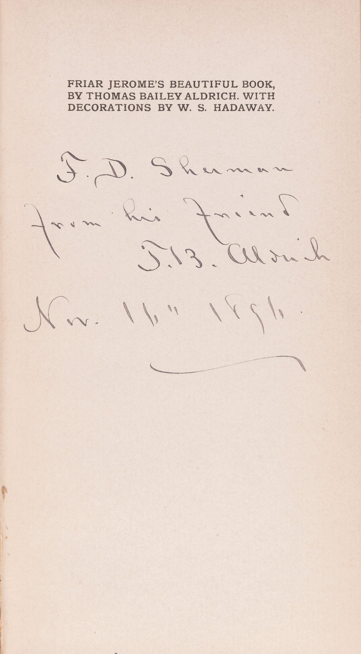 Friar Jerome's Beautiful Book.