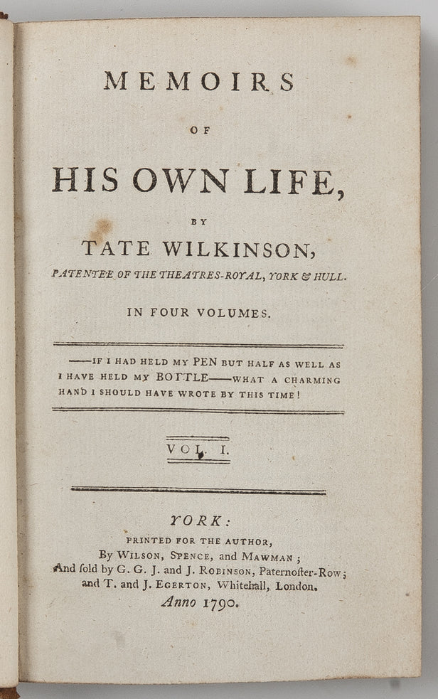 Memoirs of His Own Life