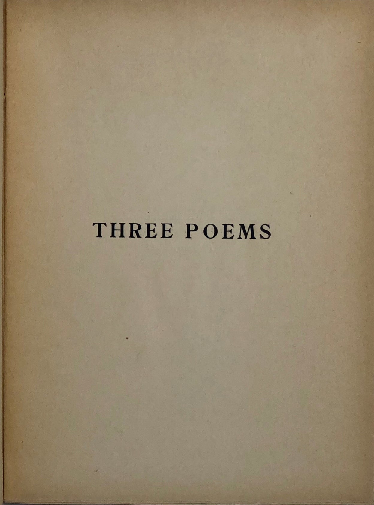 Three Poems.