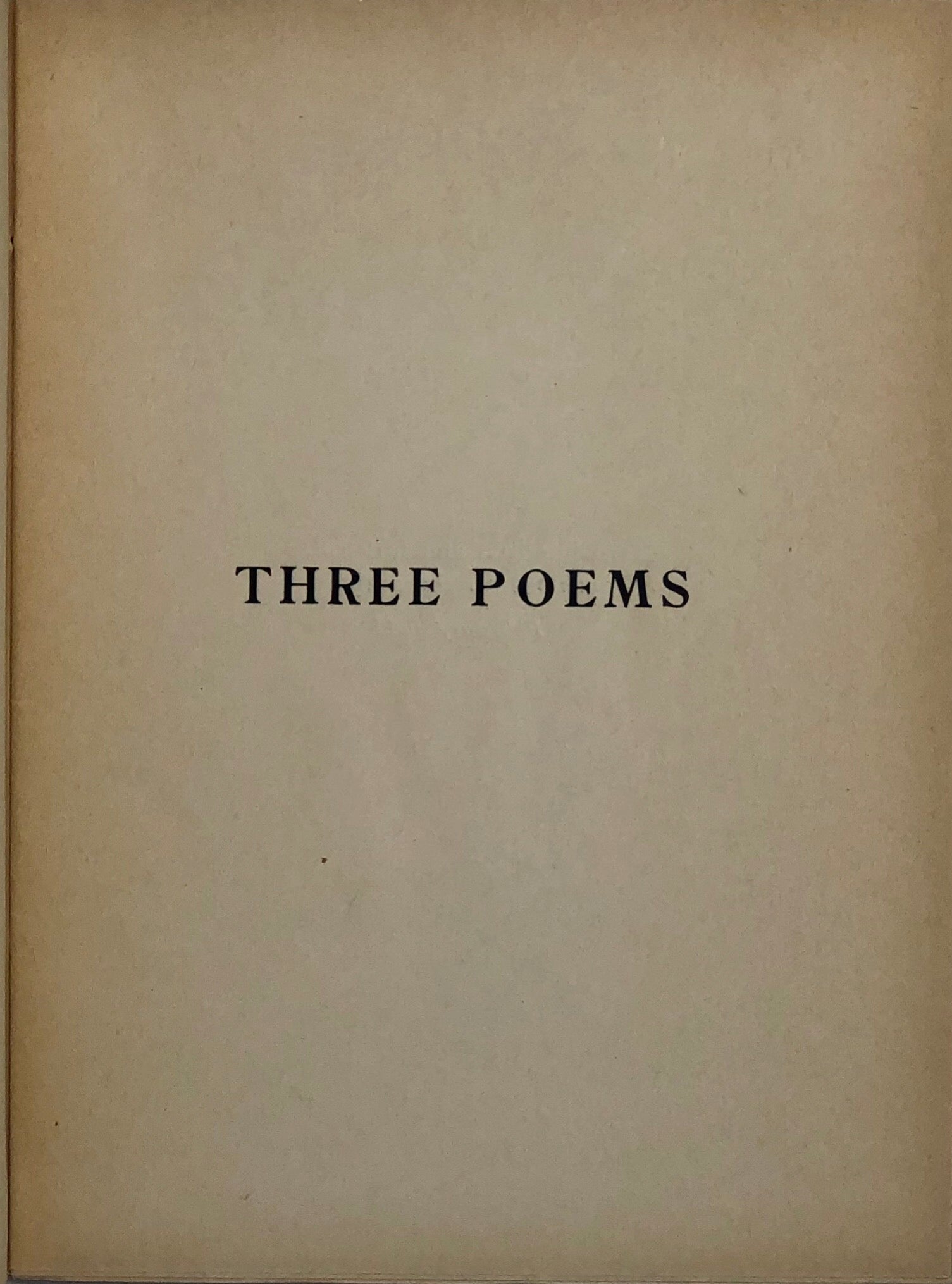 Three Poems.
