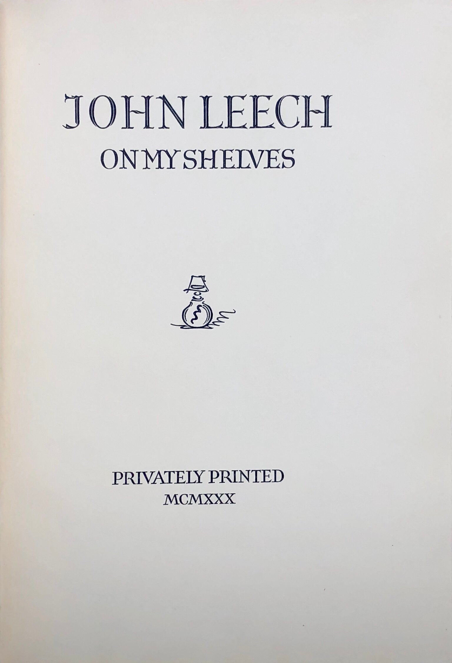 John Leech on My Shelves.