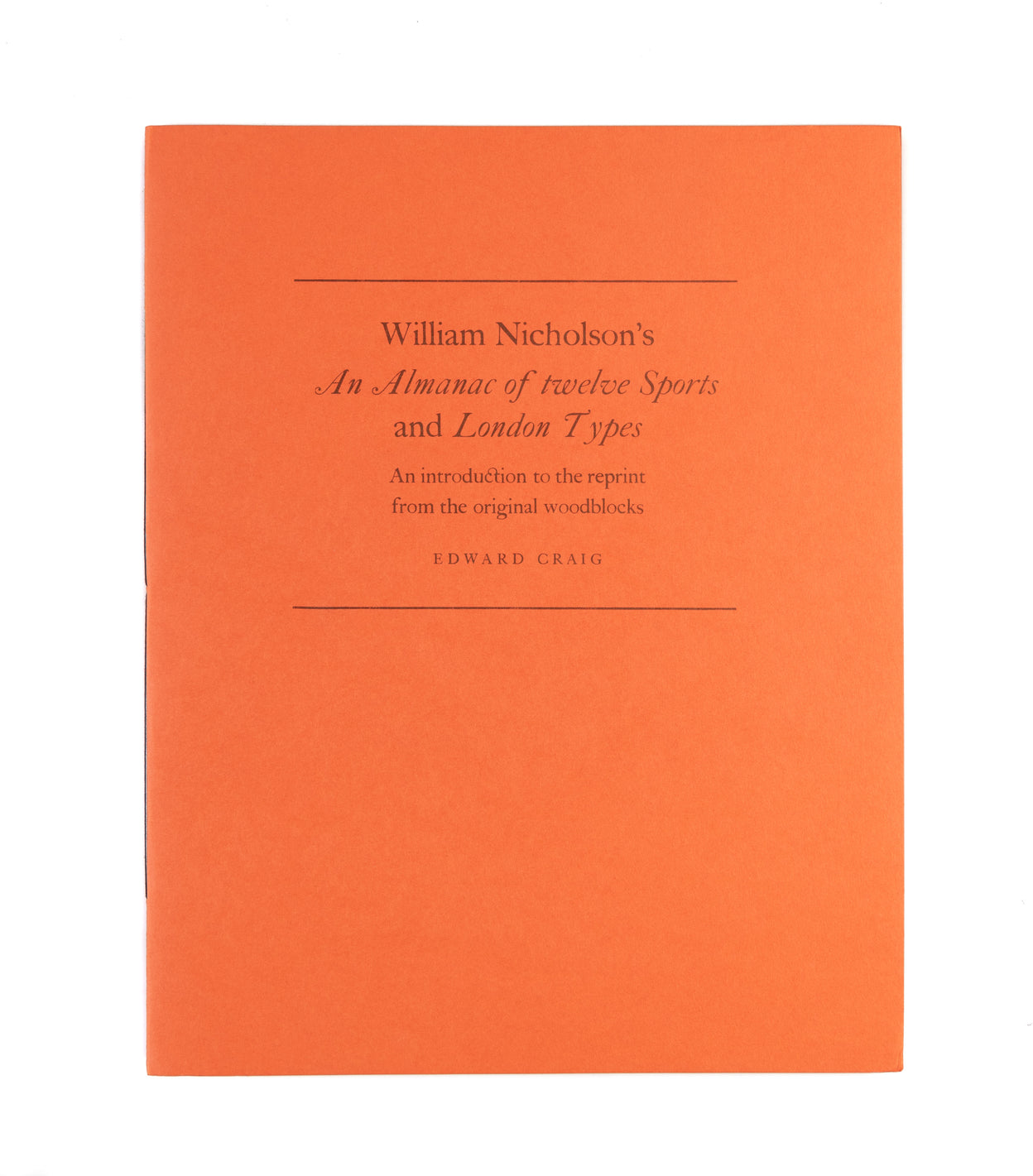 An Almanac of Twelve Sports & London Types.