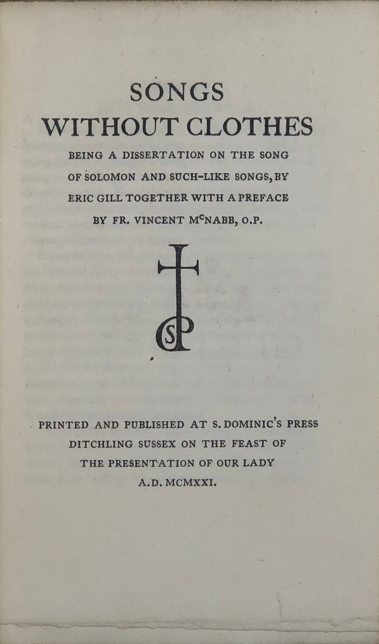 Songs Without Clothes being a Dissertation on the Song of Solomon and Such-like Songs.