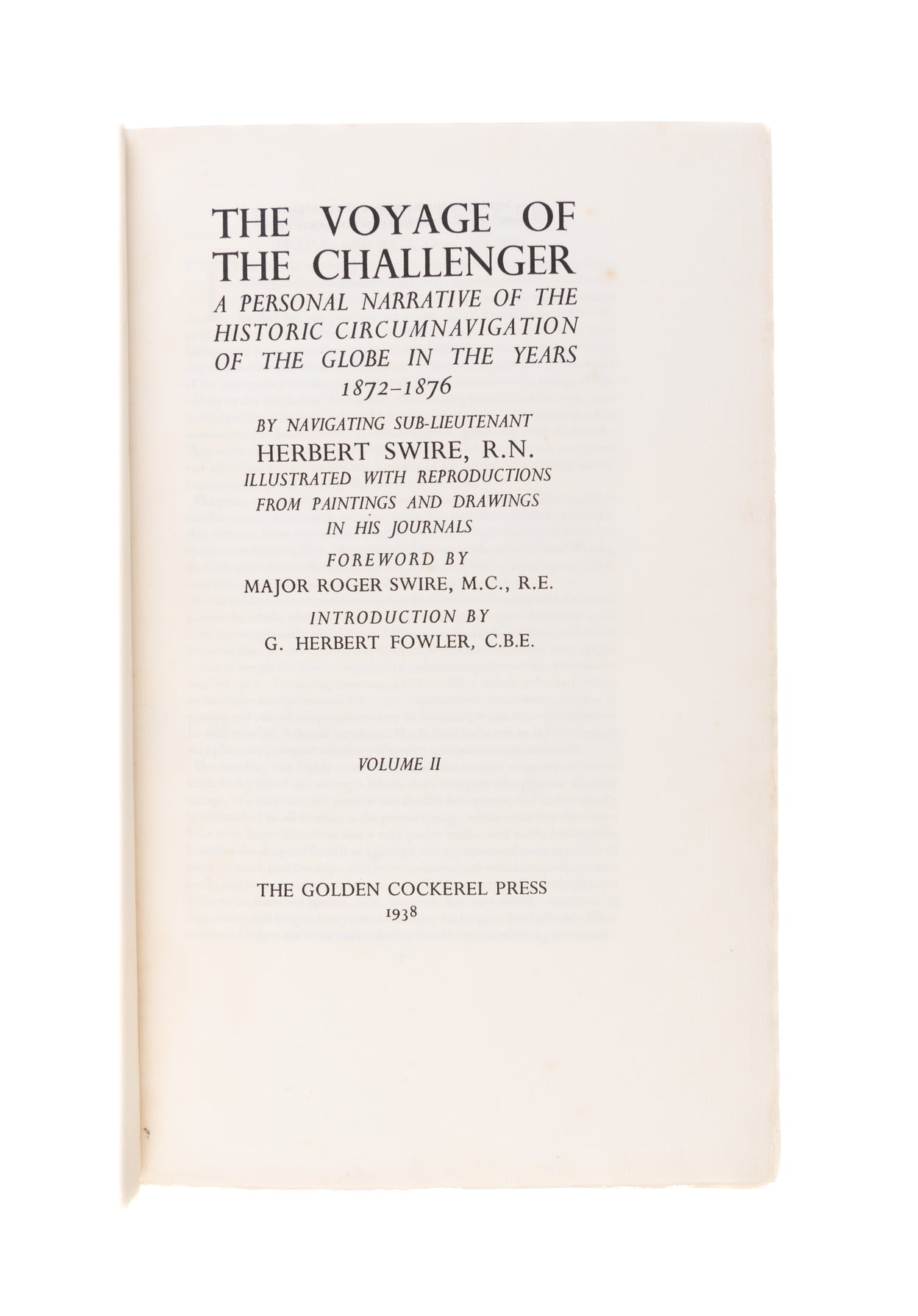 The Voyage of the Challenger.