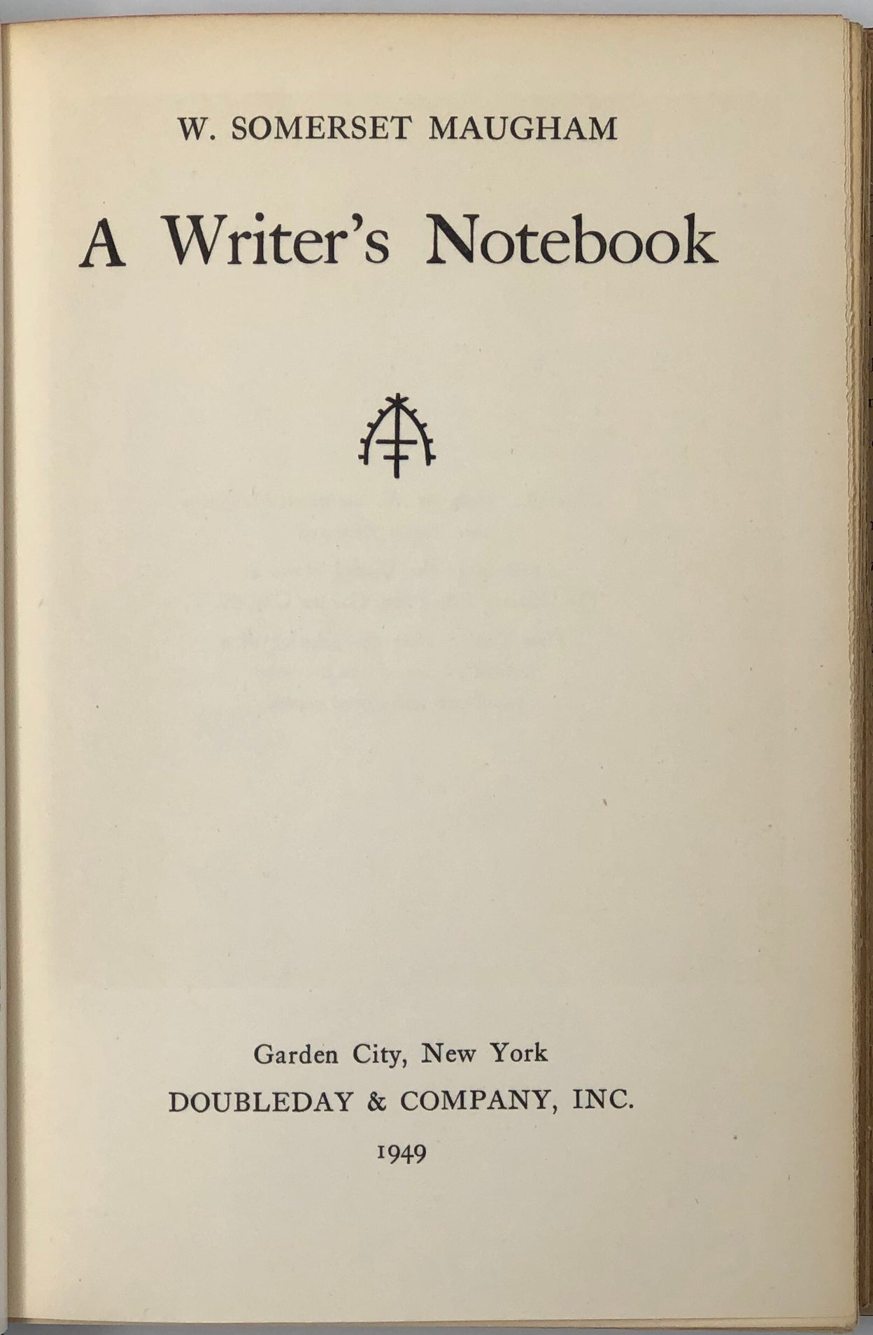 A Writer's Notebook.