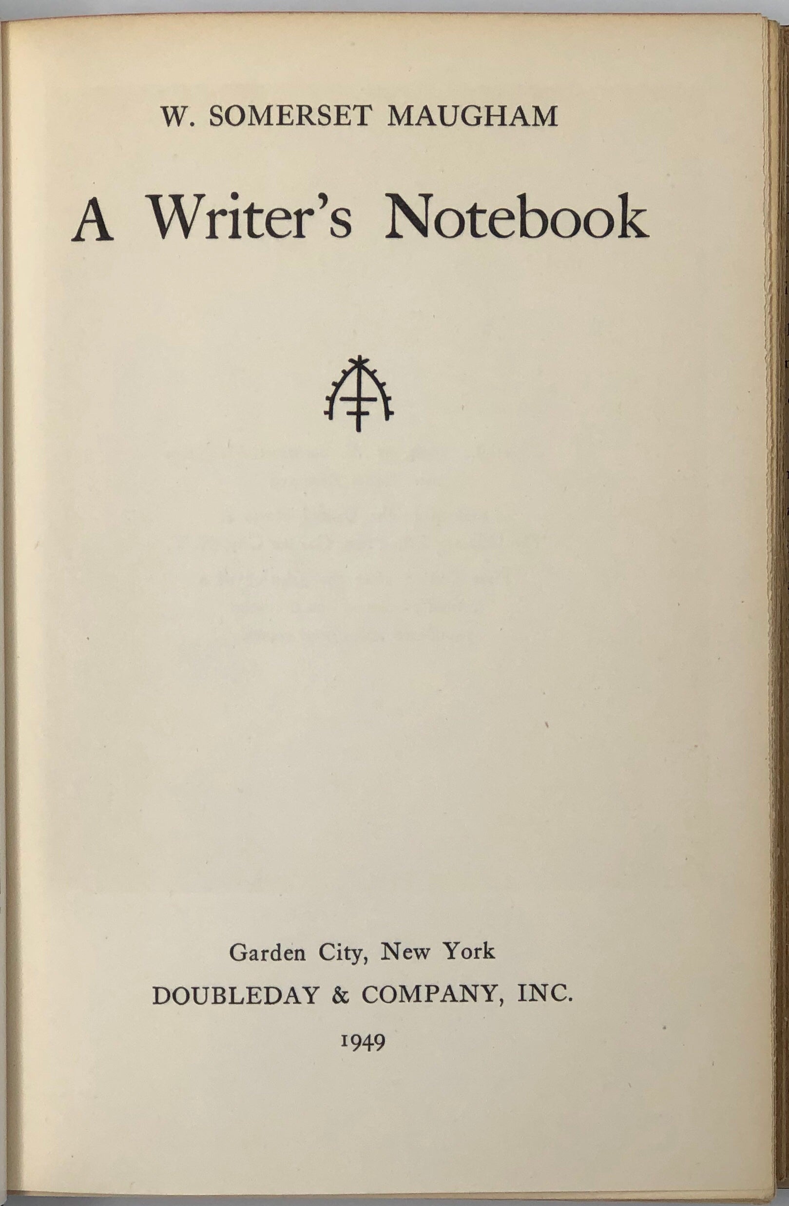 A Writer's Notebook.