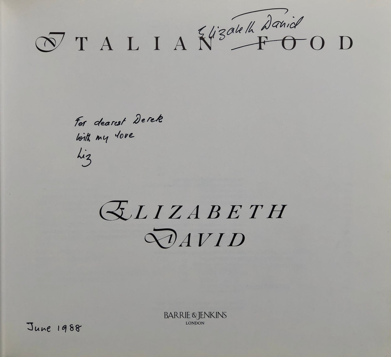 Italian Food.