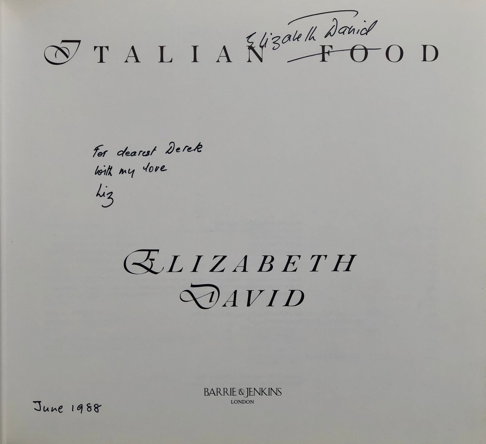 Italian Food.