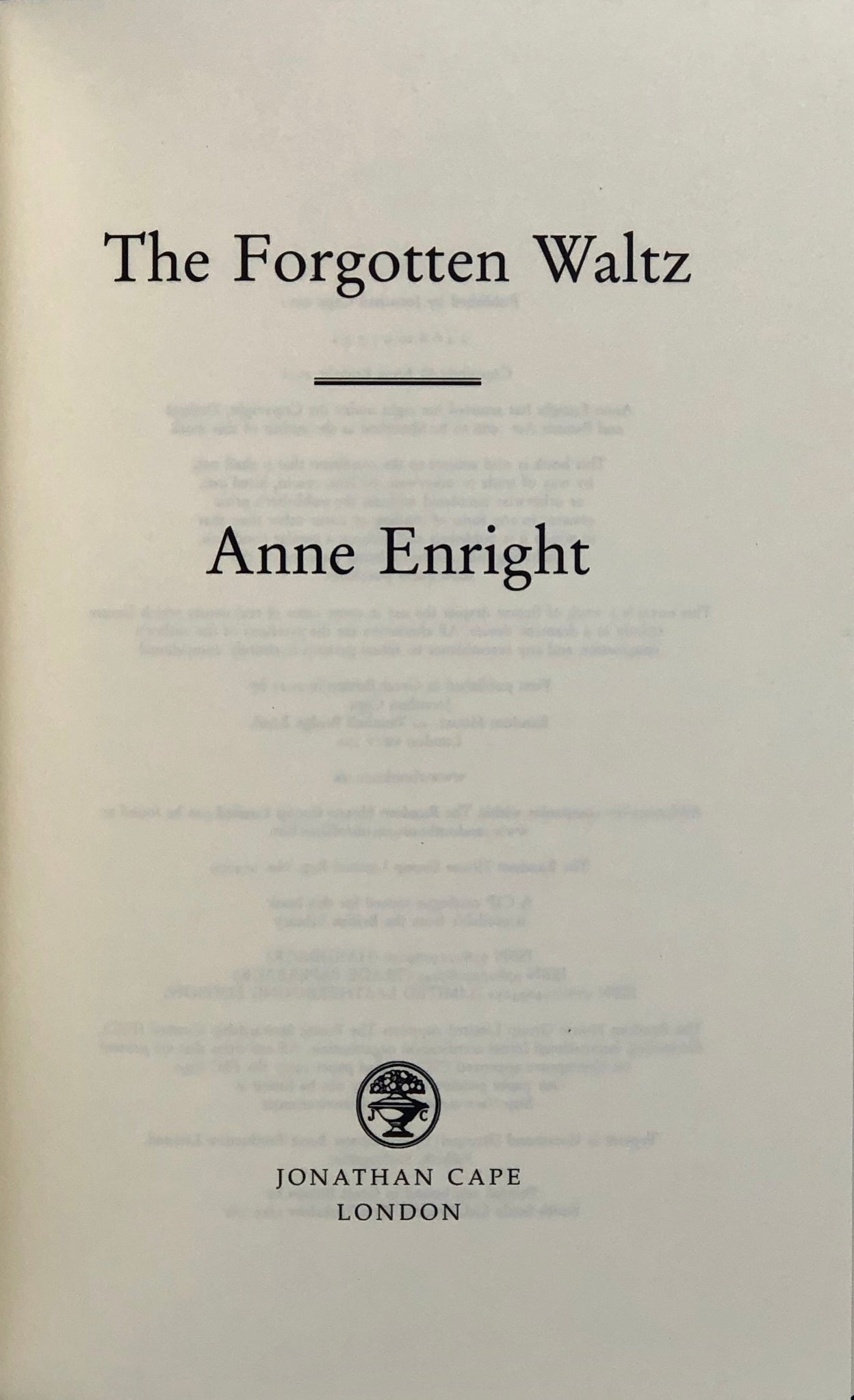 The Forgotten Waltz.