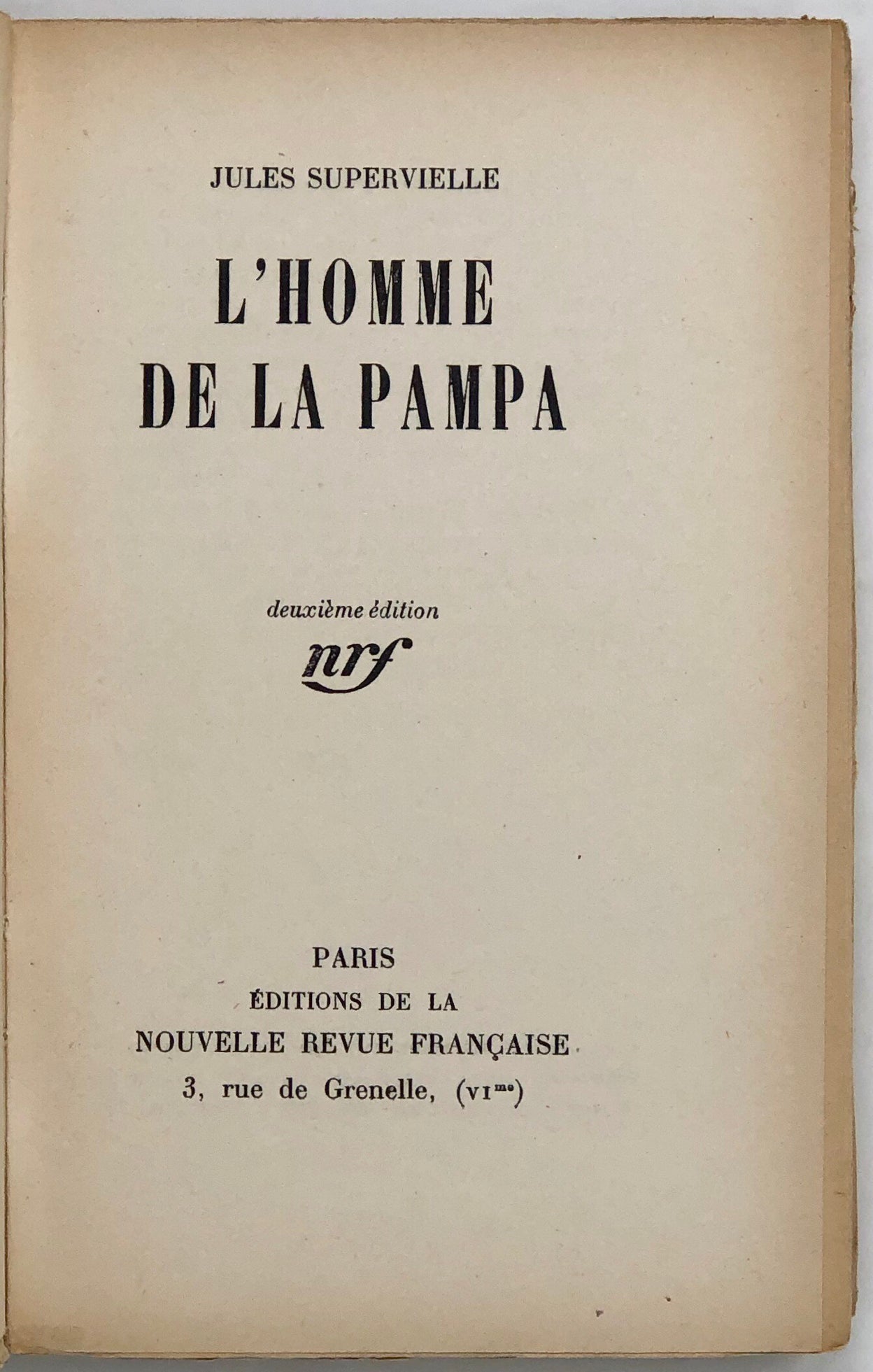 L'Homme de la Pampa.