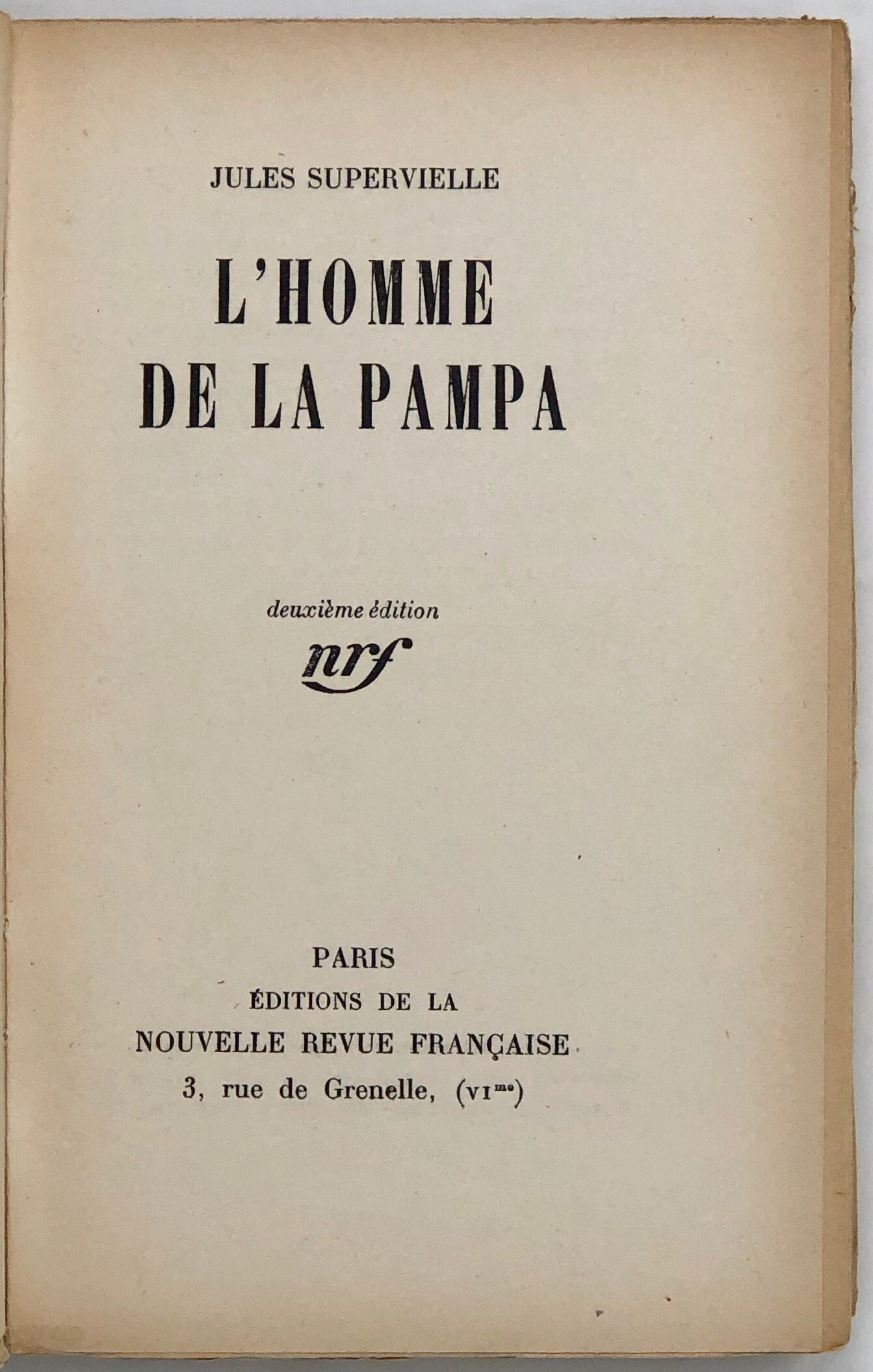 L'Homme de la Pampa.