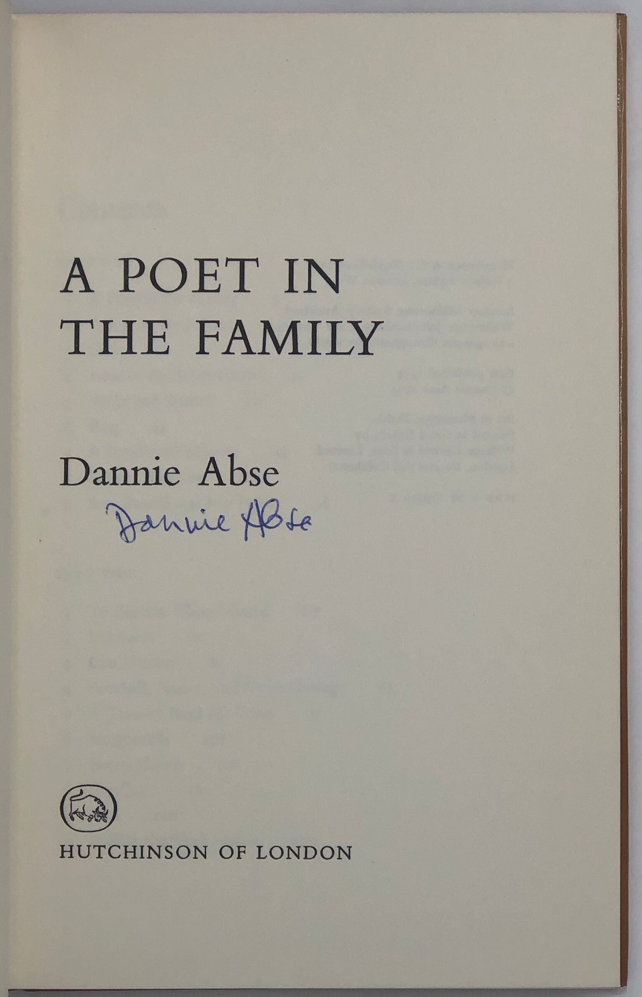 A Poet in the Family.