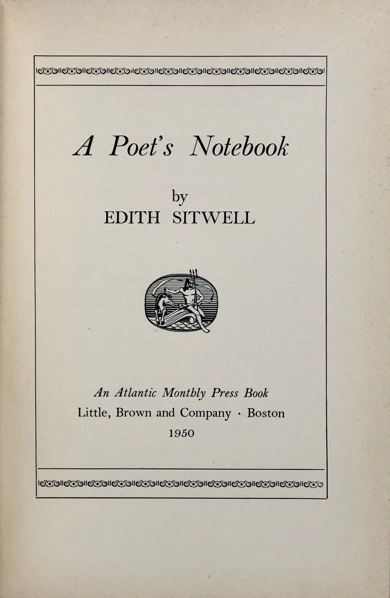 A Poet's Notebook.