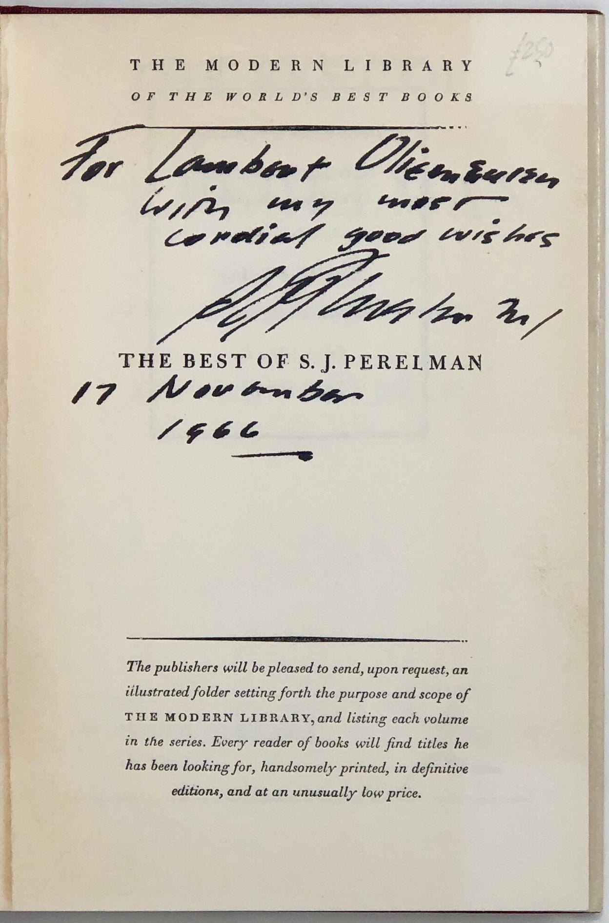 The Best of S.J. Perelman.