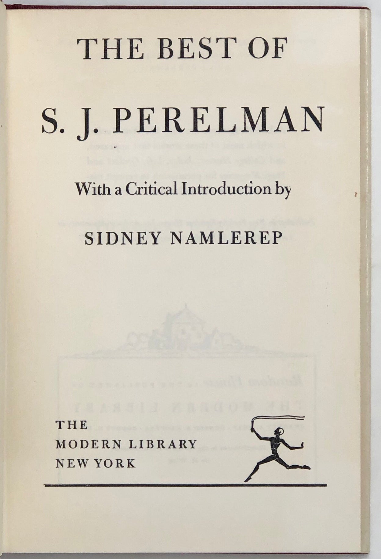 The Best of S.J. Perelman.