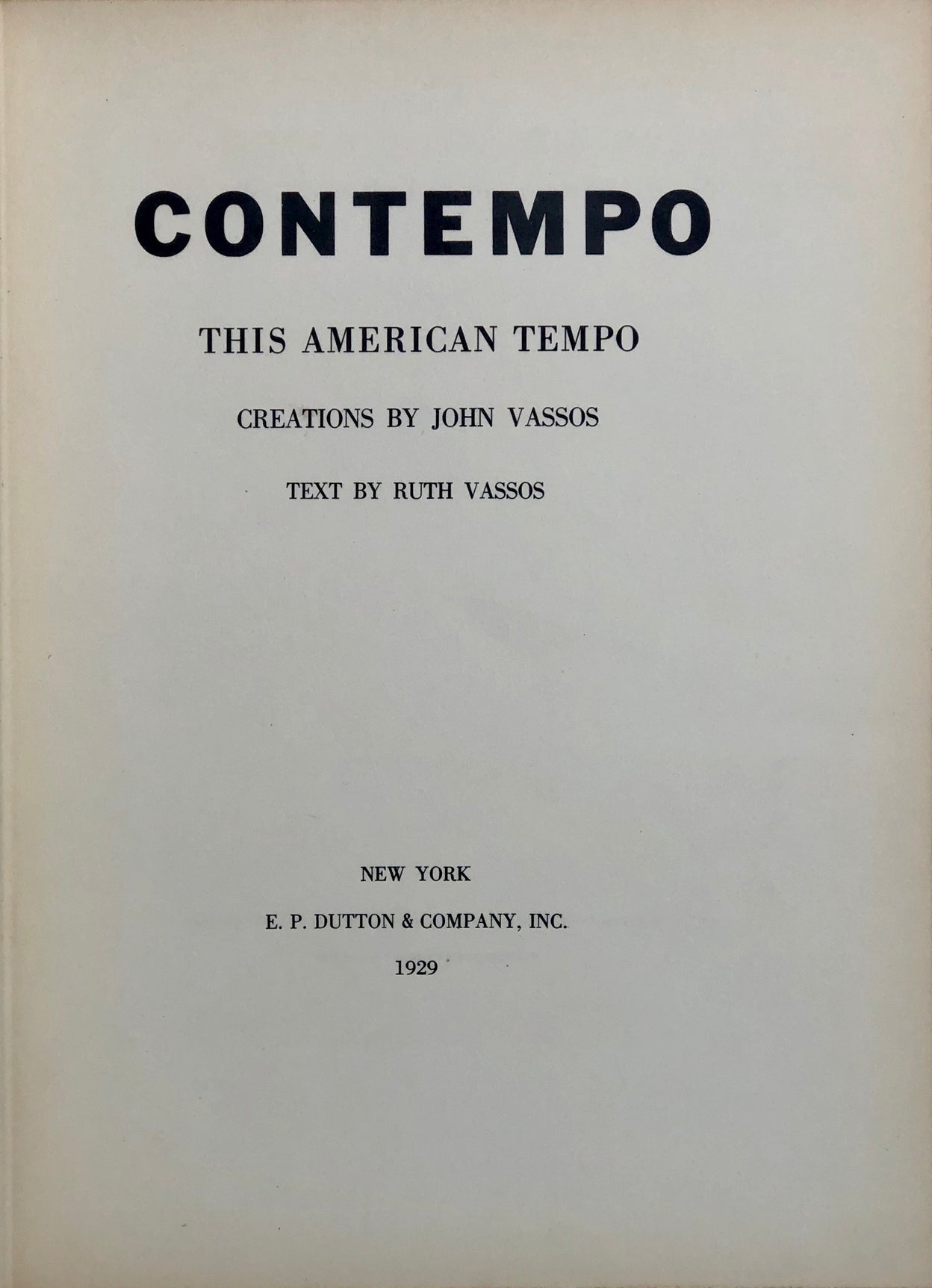 Contempo. This American Tempo.