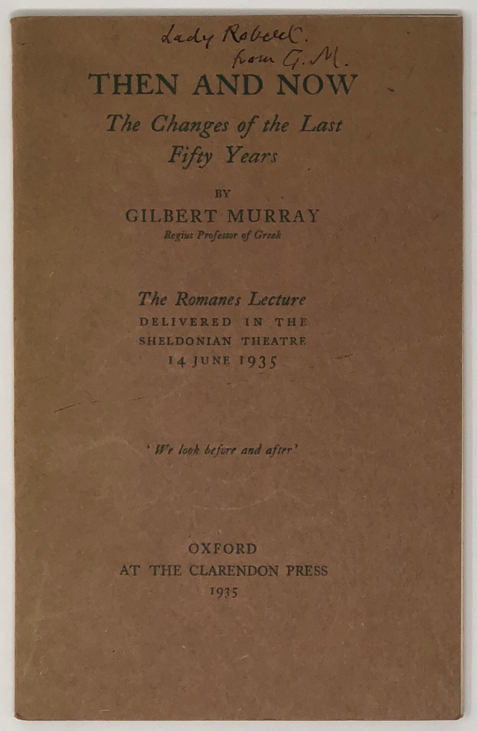 Then and Now. The Changes of the Last Fifty Years.