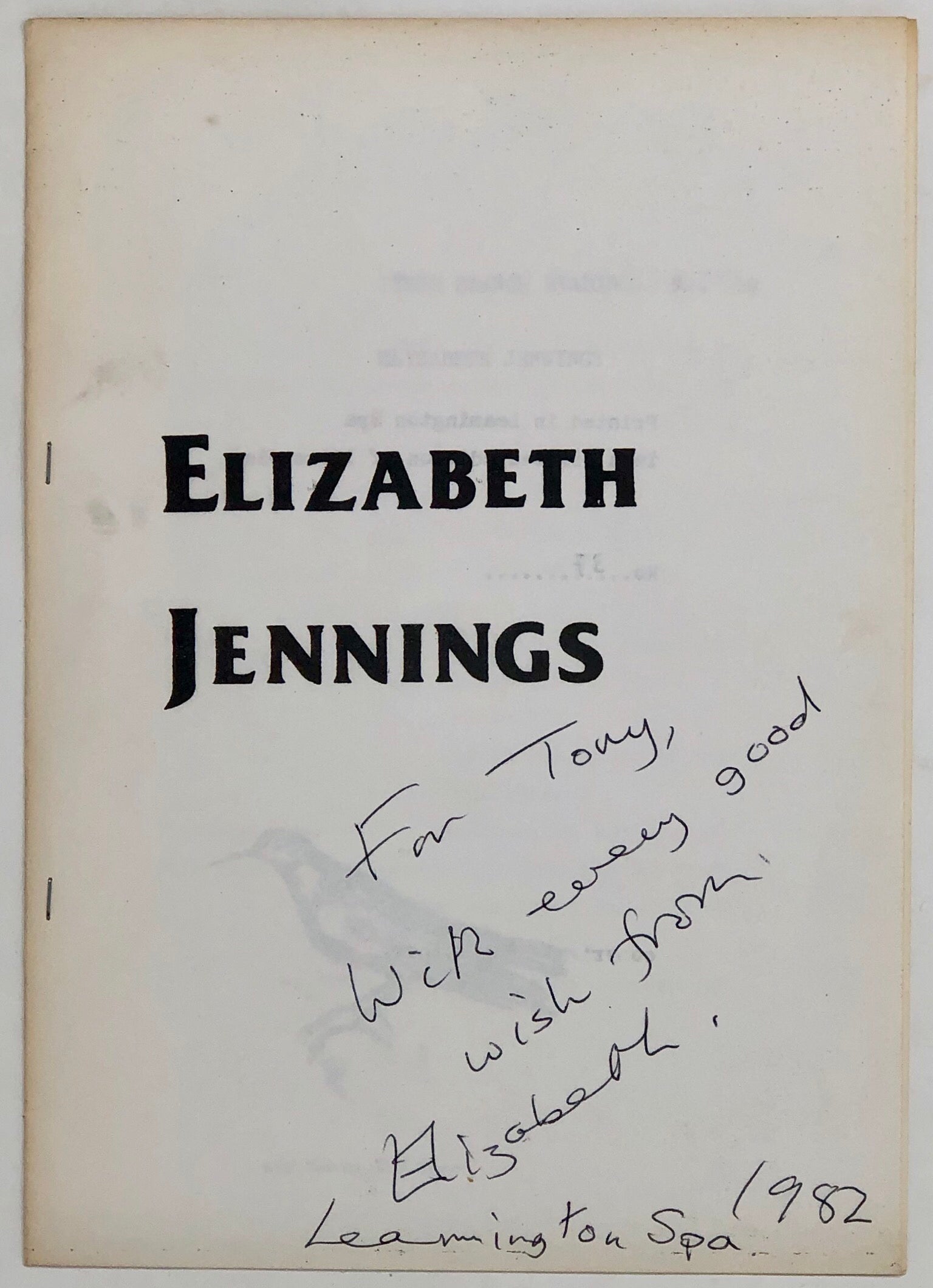 Elizabeth Jennings.