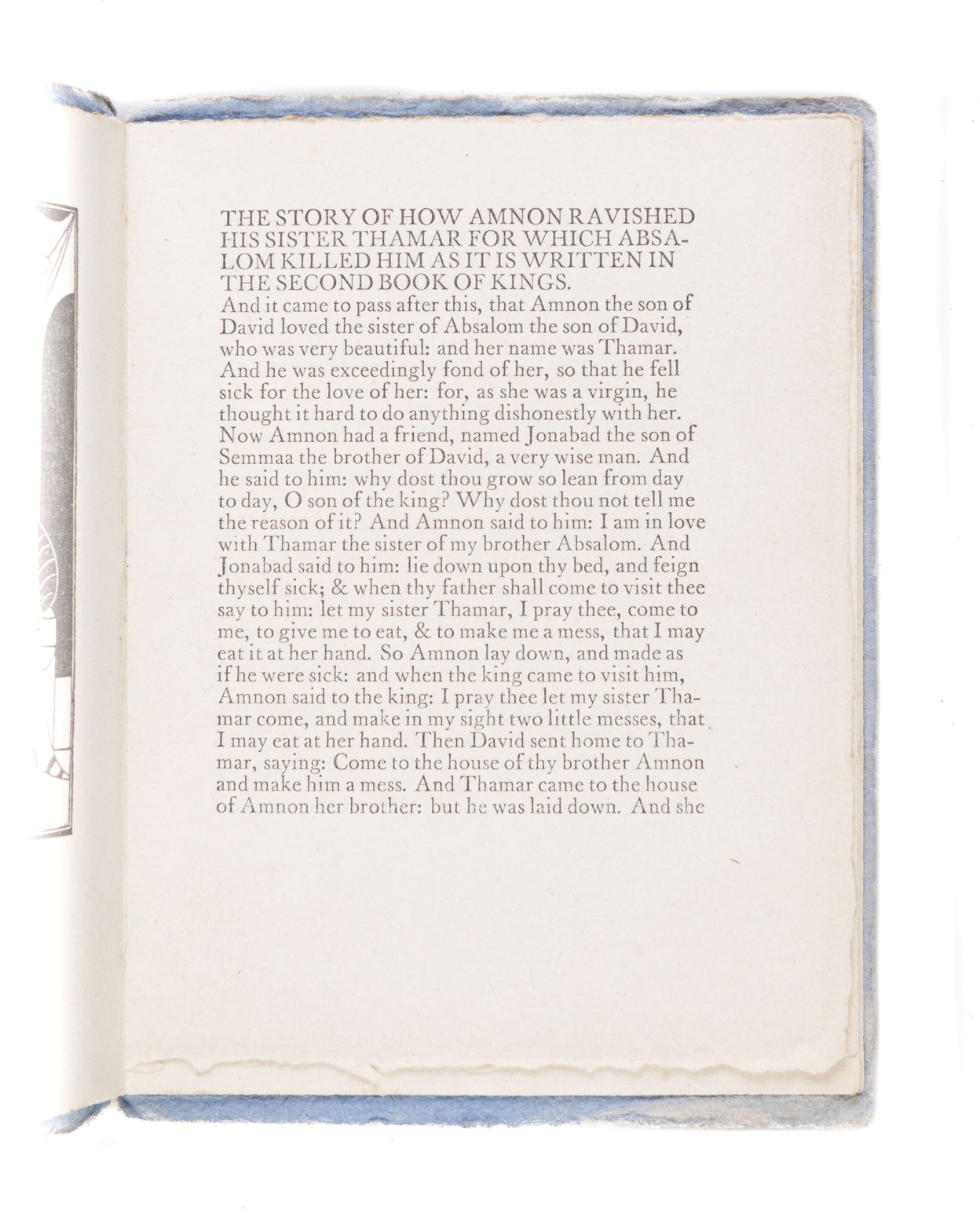The Story of how Amnon Ravished his Sister Thamar.