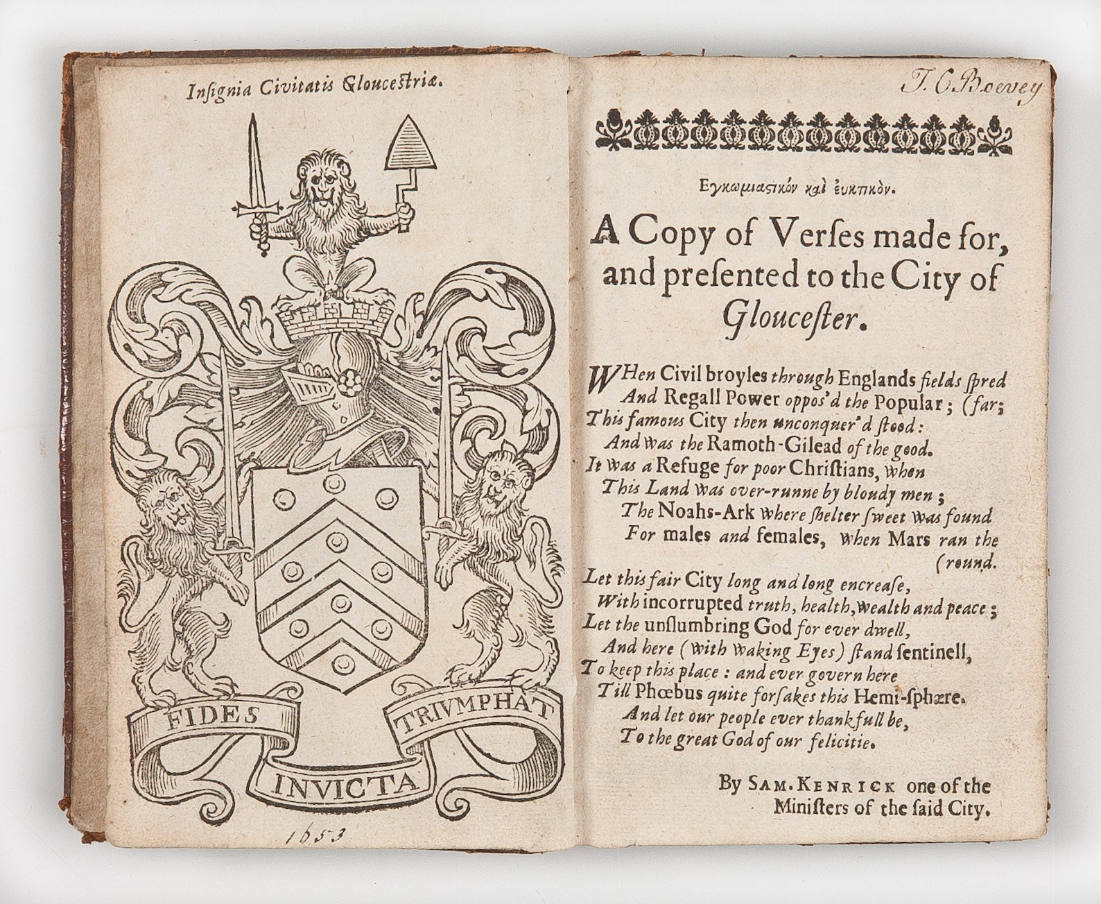 Certain Speeches made upon the day Yearly Election of Officers in the City of Gloucester.