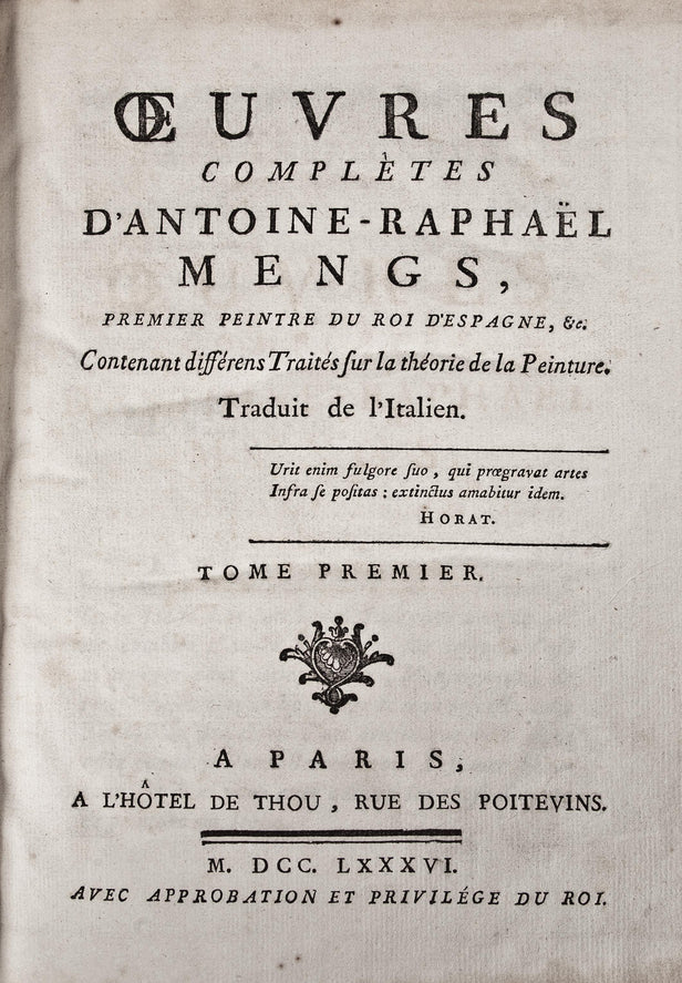Oeuvres complètes . . . contenant différens traités sur la théorie de la peinture. Traduit de l'Italien. Paris, l'Hotel de Thou,