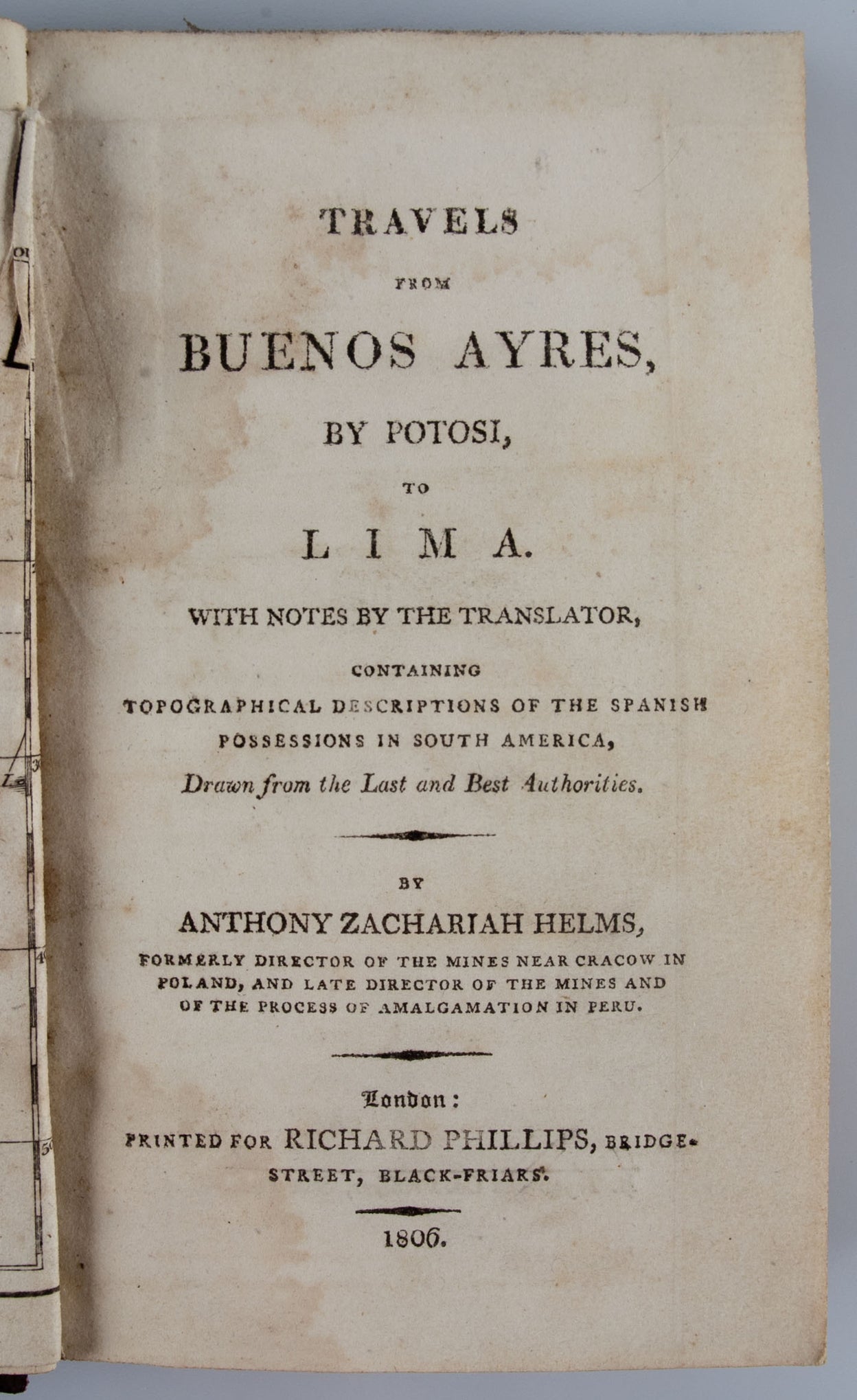 Travels from Buenos Ayres, By Potosi to Lima