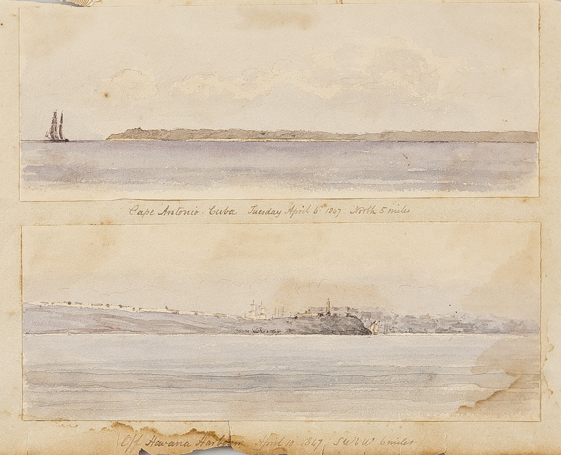 The Morro Castle at the Entrance of Havanah Harbour Saturday April 10th 1847