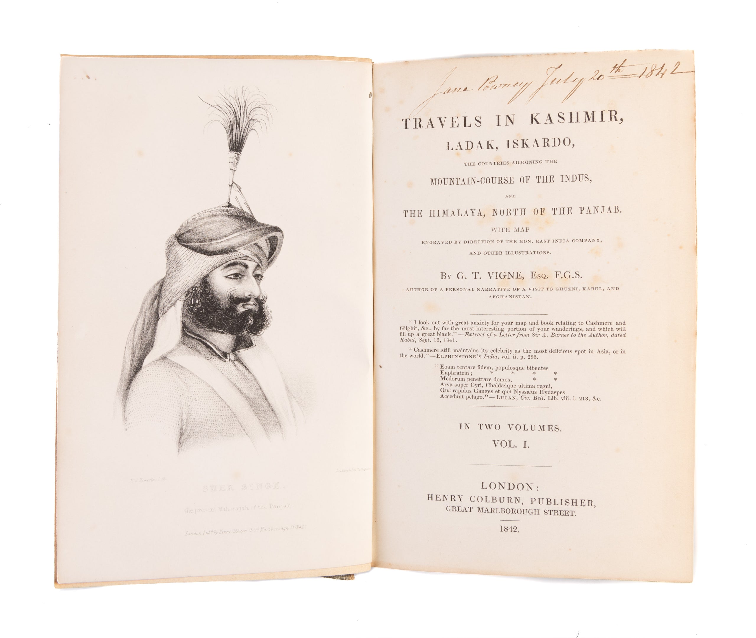 Travels in Kashmir, Ladak, Iskardo. The Countries adjoining the Mountain Course of the Indus, and the Himalaya, North of the Panjab.