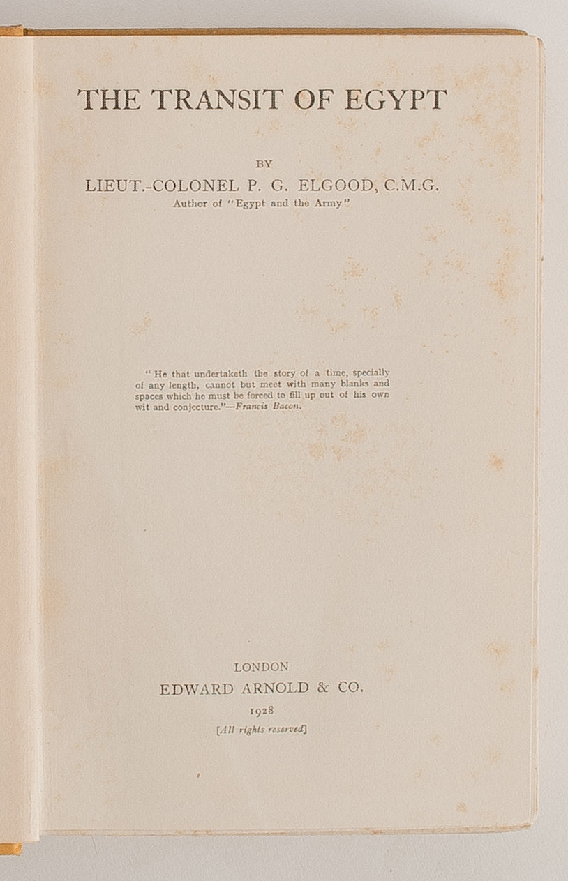 The Transit of Egypt