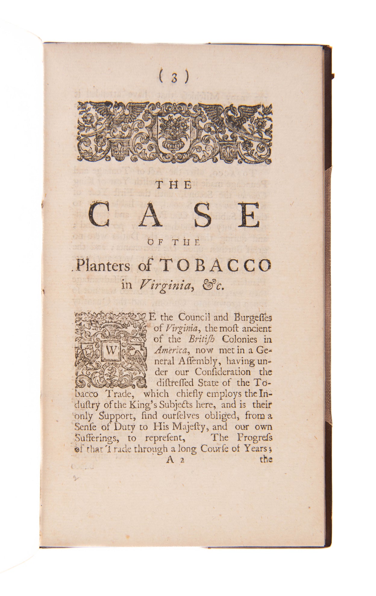 The case of the Planters of Tobacco in Virginia,