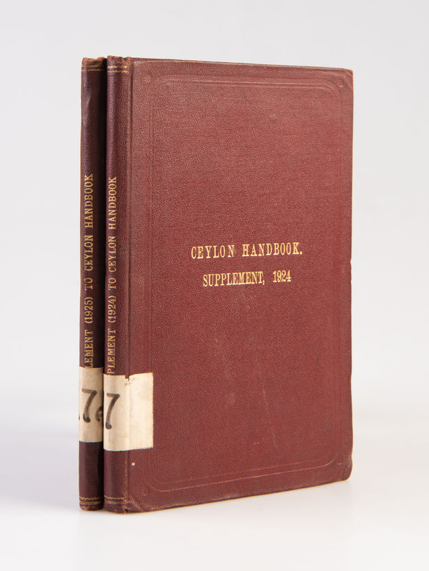 Supplement to the Handbook of commercial and General Information for Ceylon, 1922.