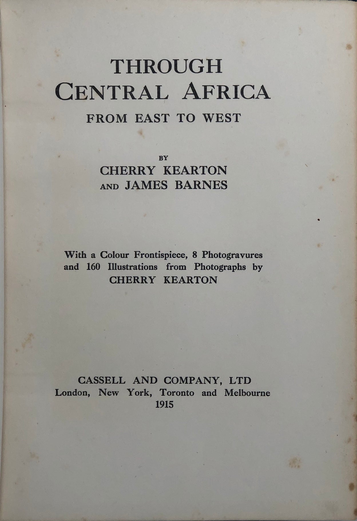 Through Central Africa From East to West