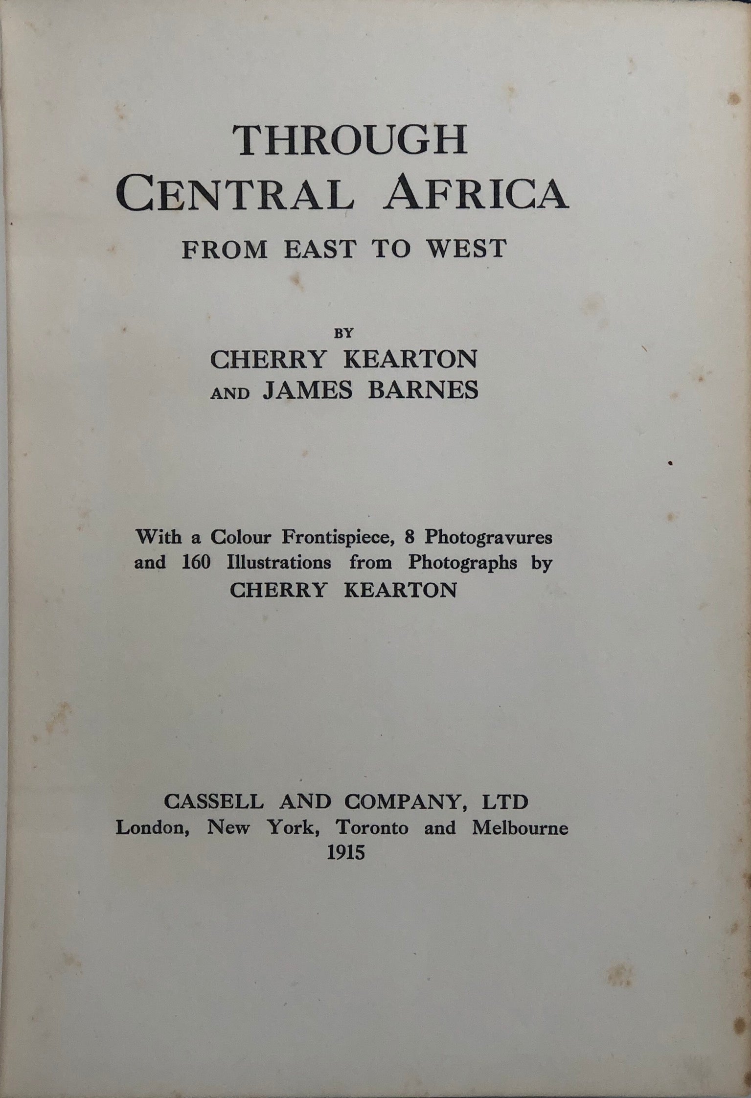 Through Central Africa From East to West