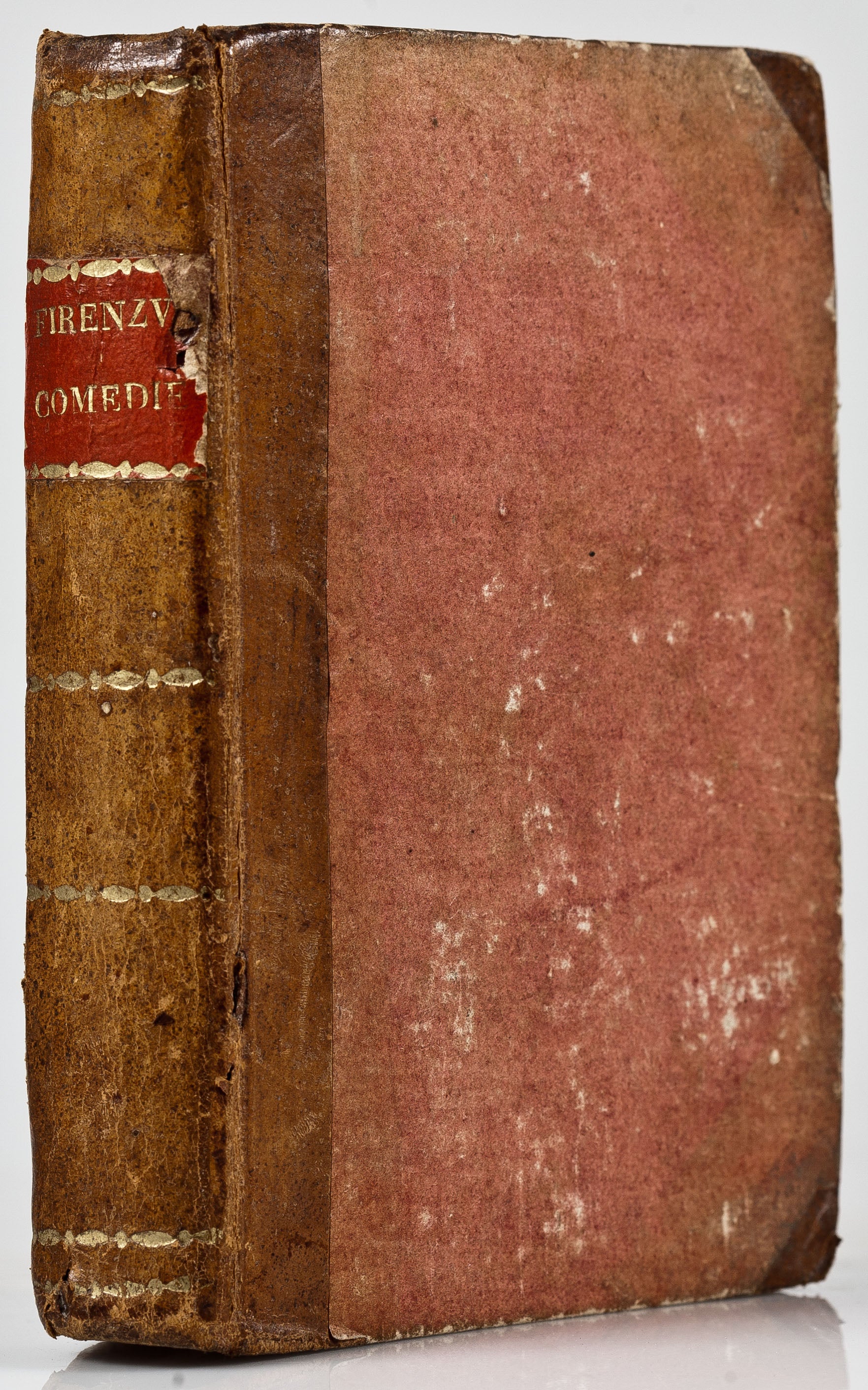FIRENZUOLA (Agnolo). I lucidi. Florence, 1552.
[Bound with]:DOLCE (Lodovico). Il ragazzo. Venice, Francesco detto lo Imperador, 1559.
[And]: PINO DA CAGLI (Bernardino). Gli ingiusti sdegni. Venice, Domenico Farri, 1563.
[And]: SECCHI (Nicolo). L'interesse