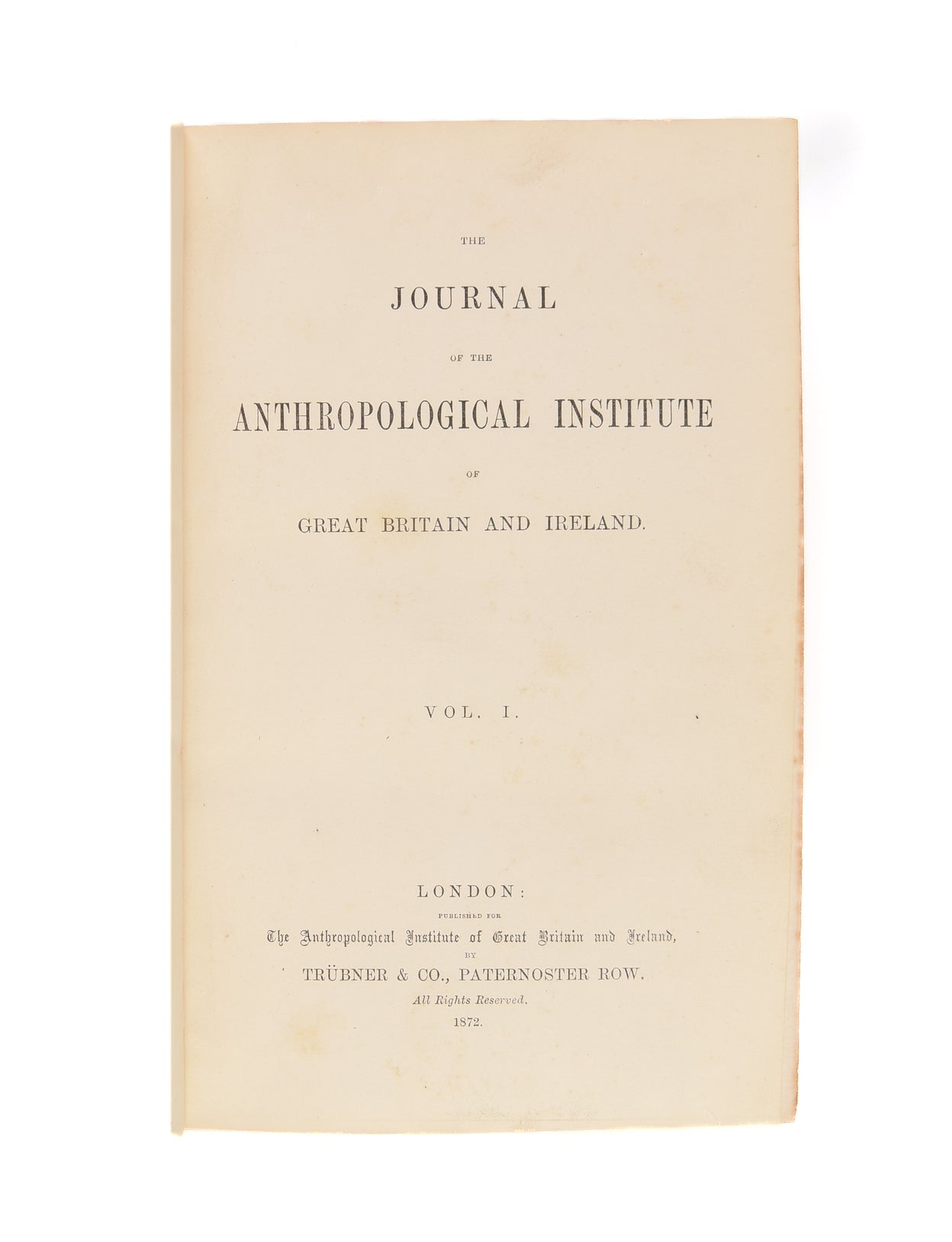 Journal of the Anthropological Institute.