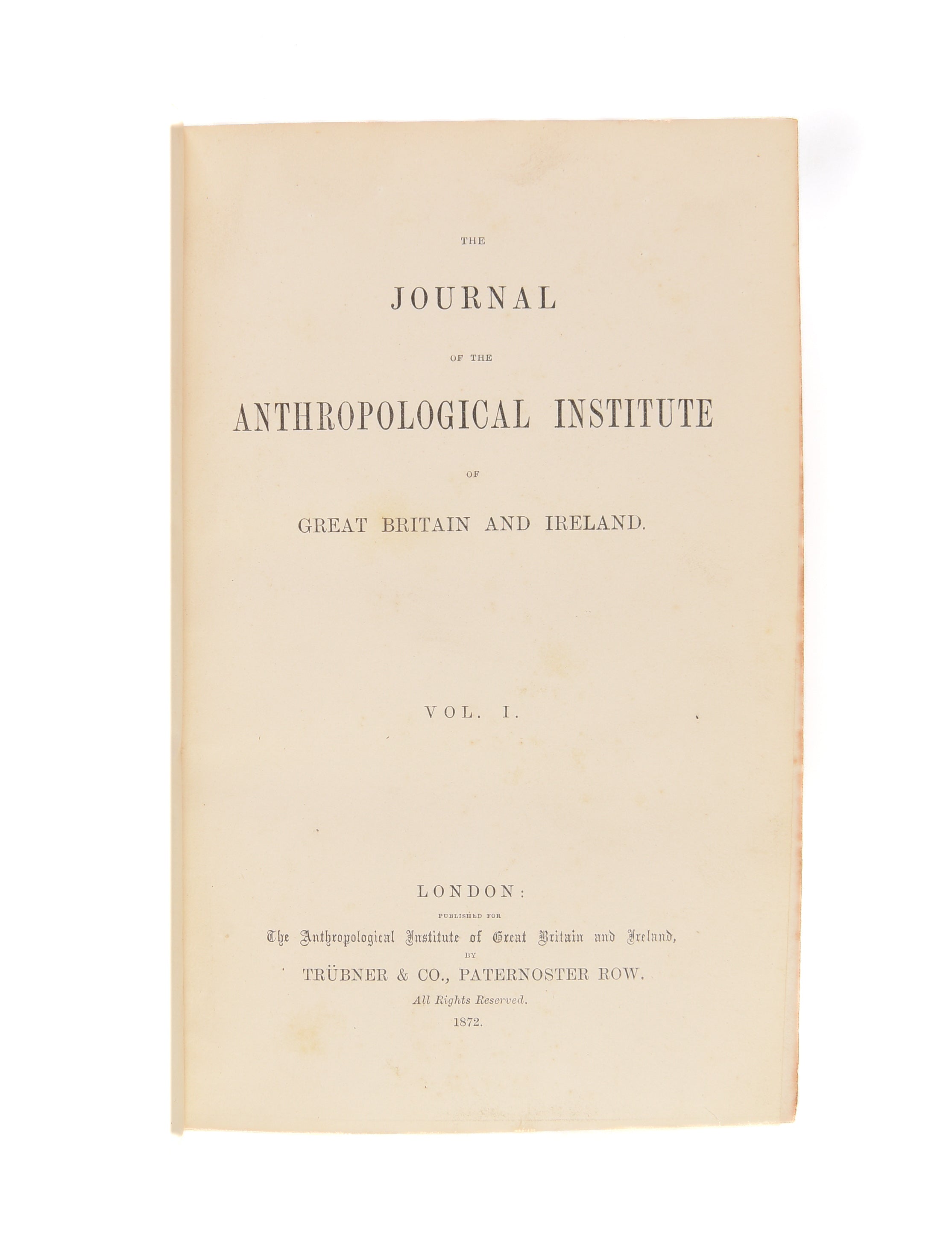 Journal of the Anthropological Institute.