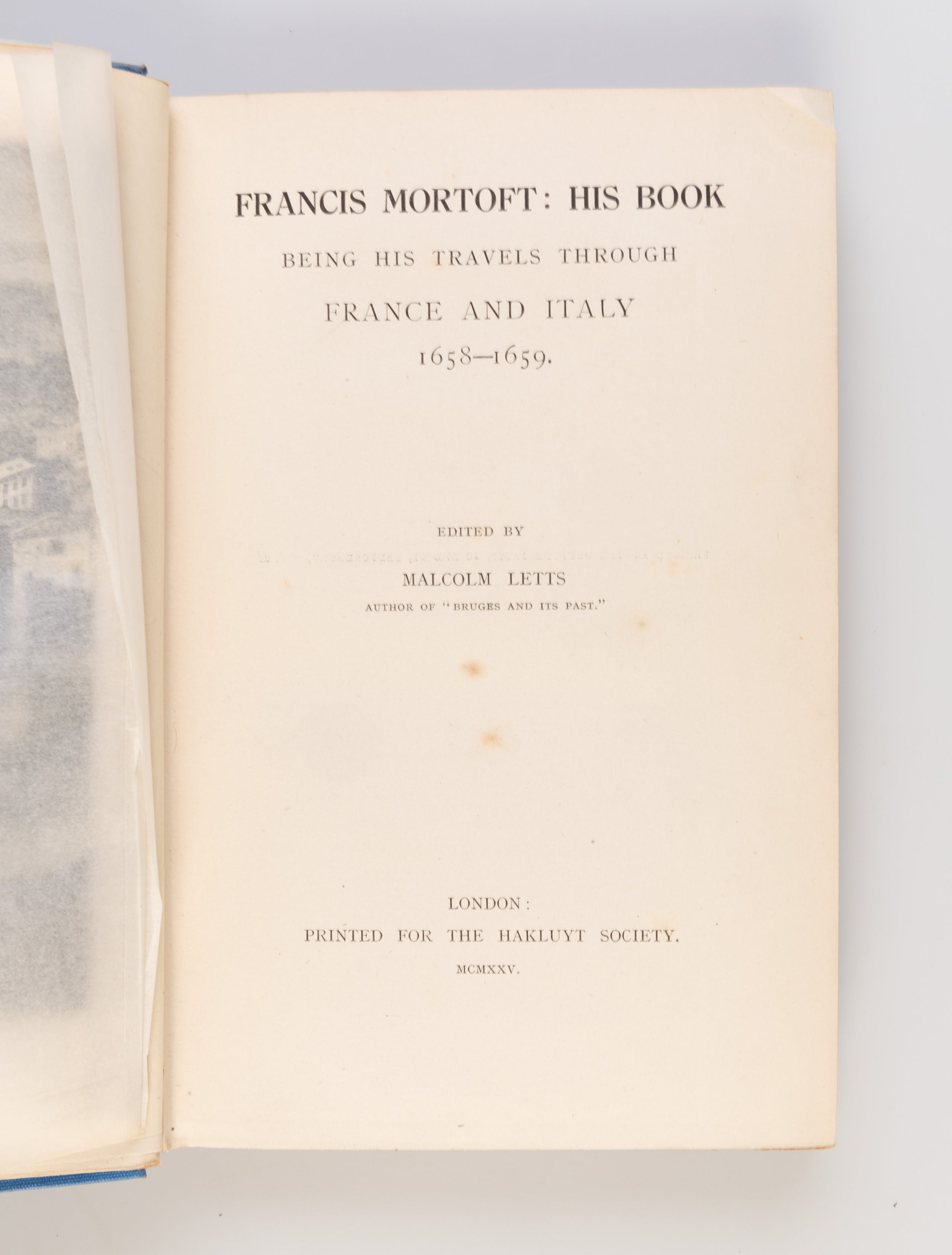 Francis Mortoft: His Book.