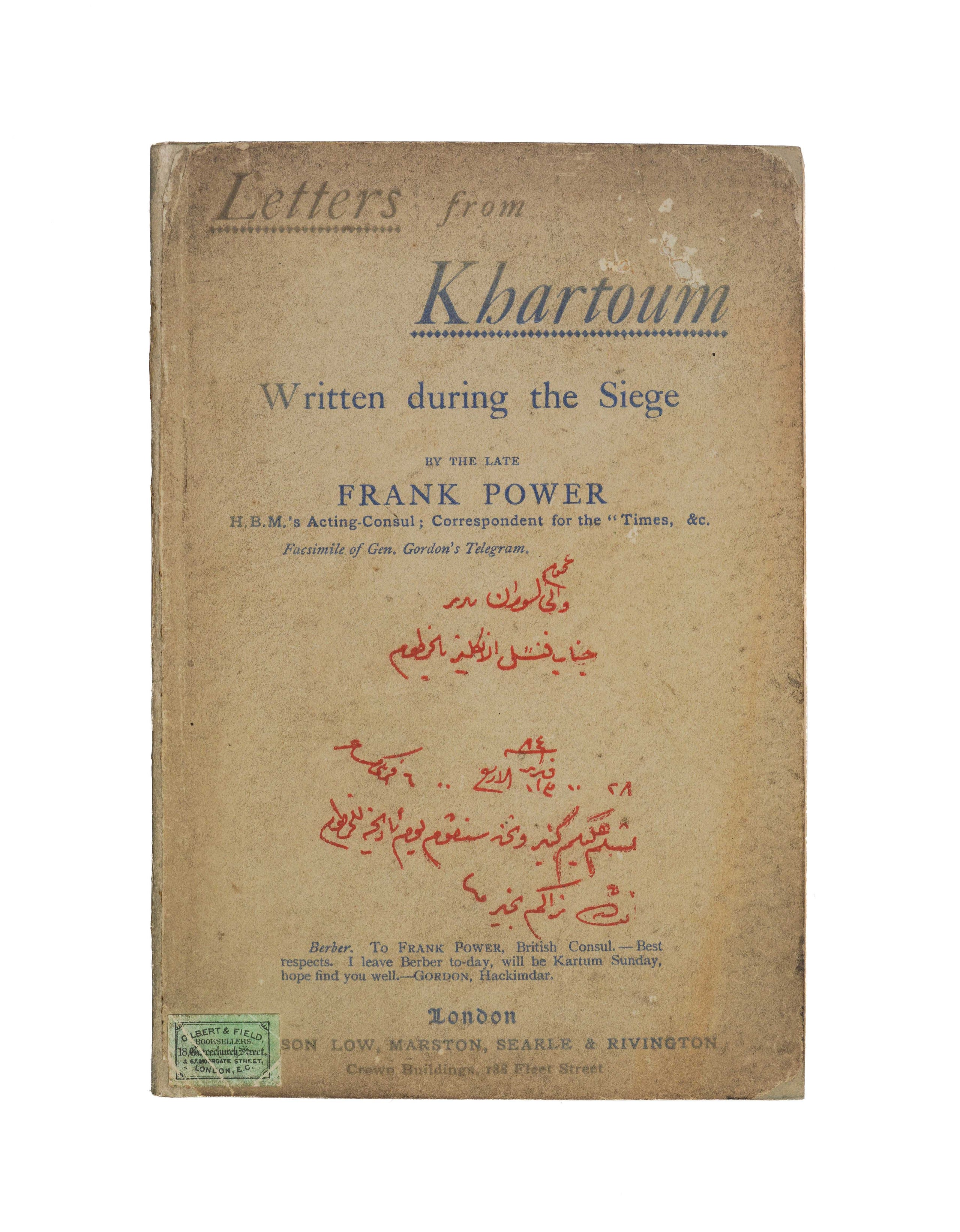 Letters from Khartoum.