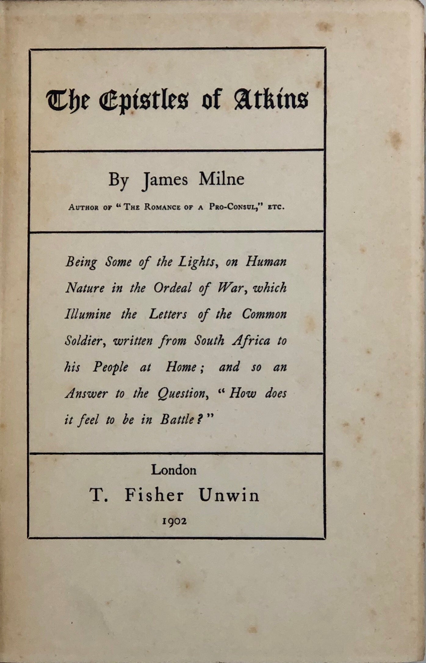 The Epistles of Atkins.