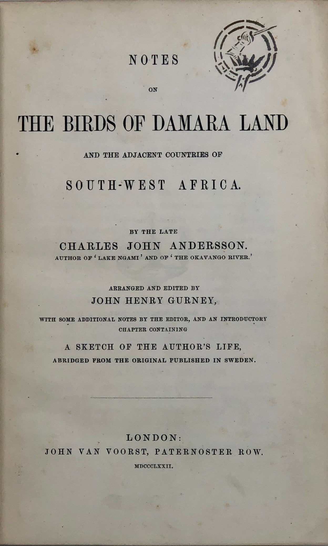 Note on the Birds of Damara Land