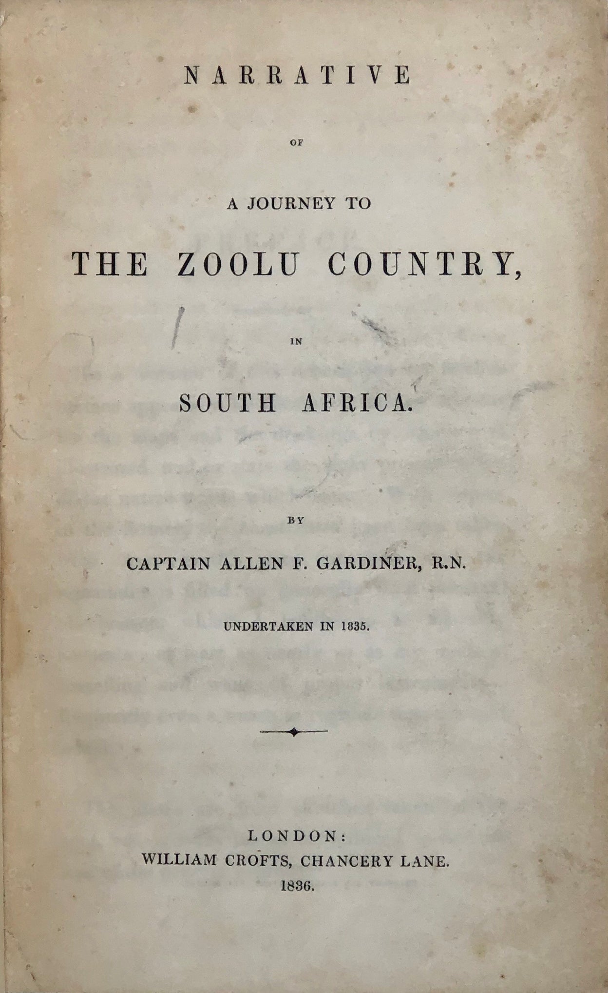 Narrative of a Journey to the Zoolu Country, in South Africa