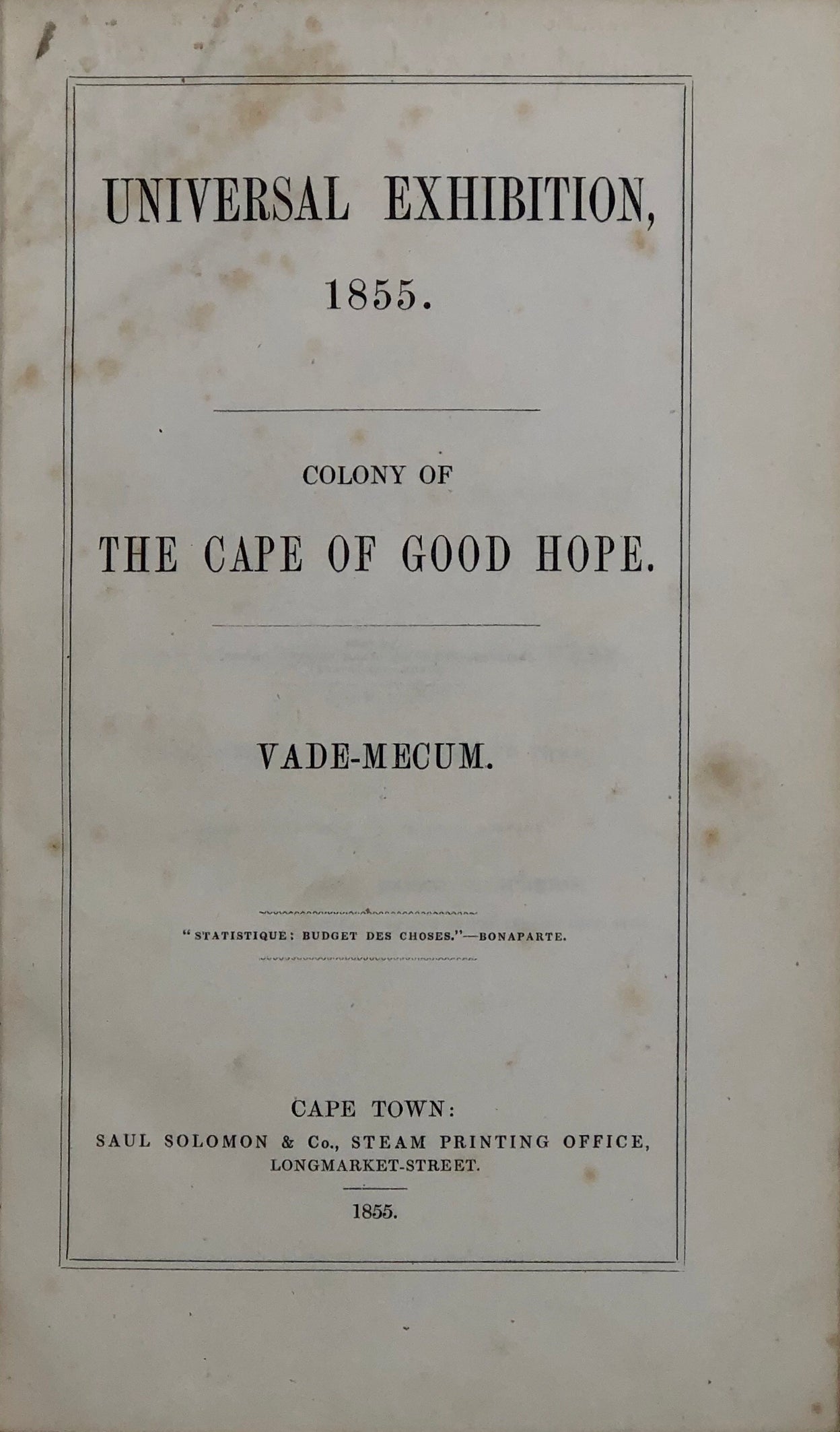 Universal Exhibition, 1855.