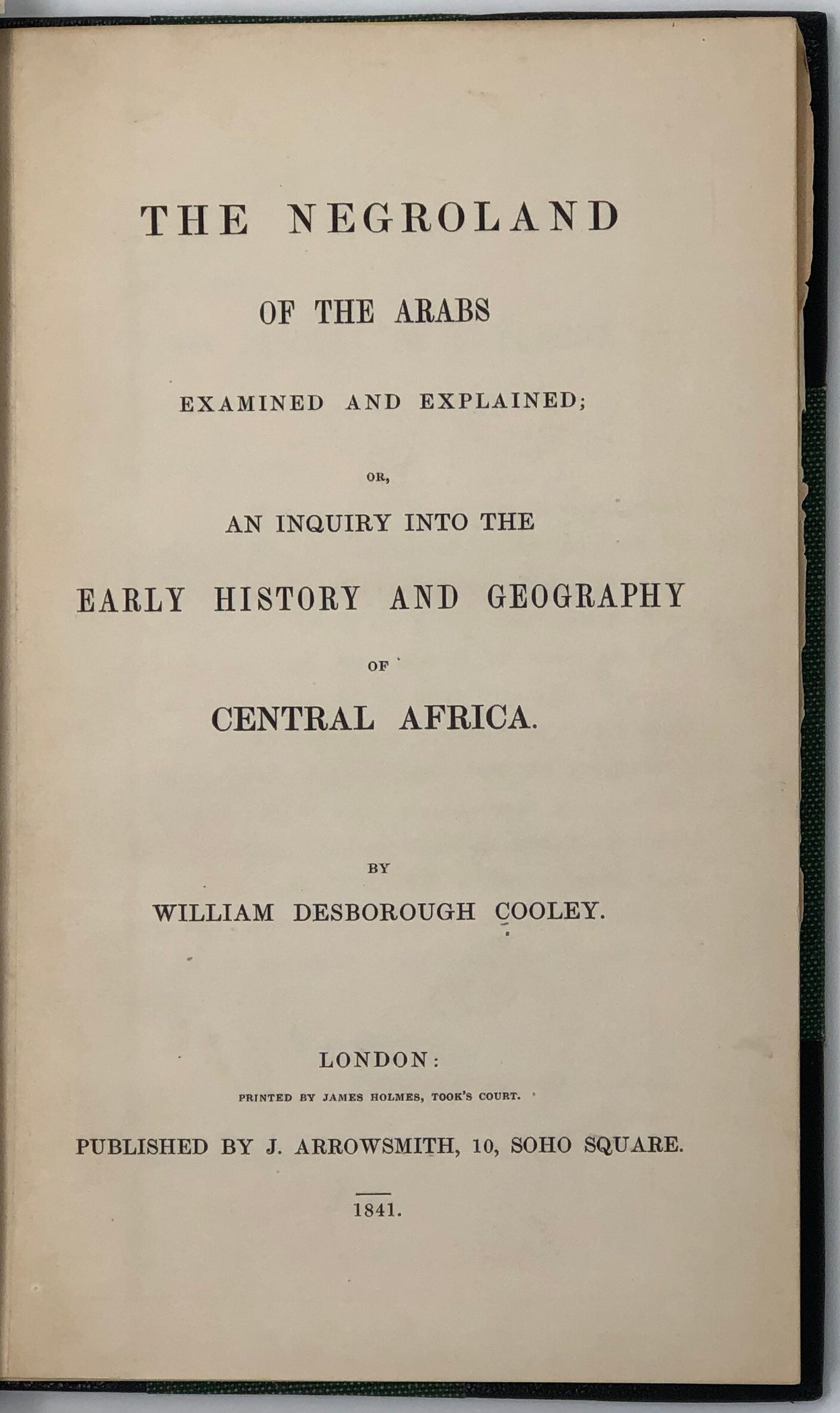 The Negroland of the Arabs Examined and Explained;