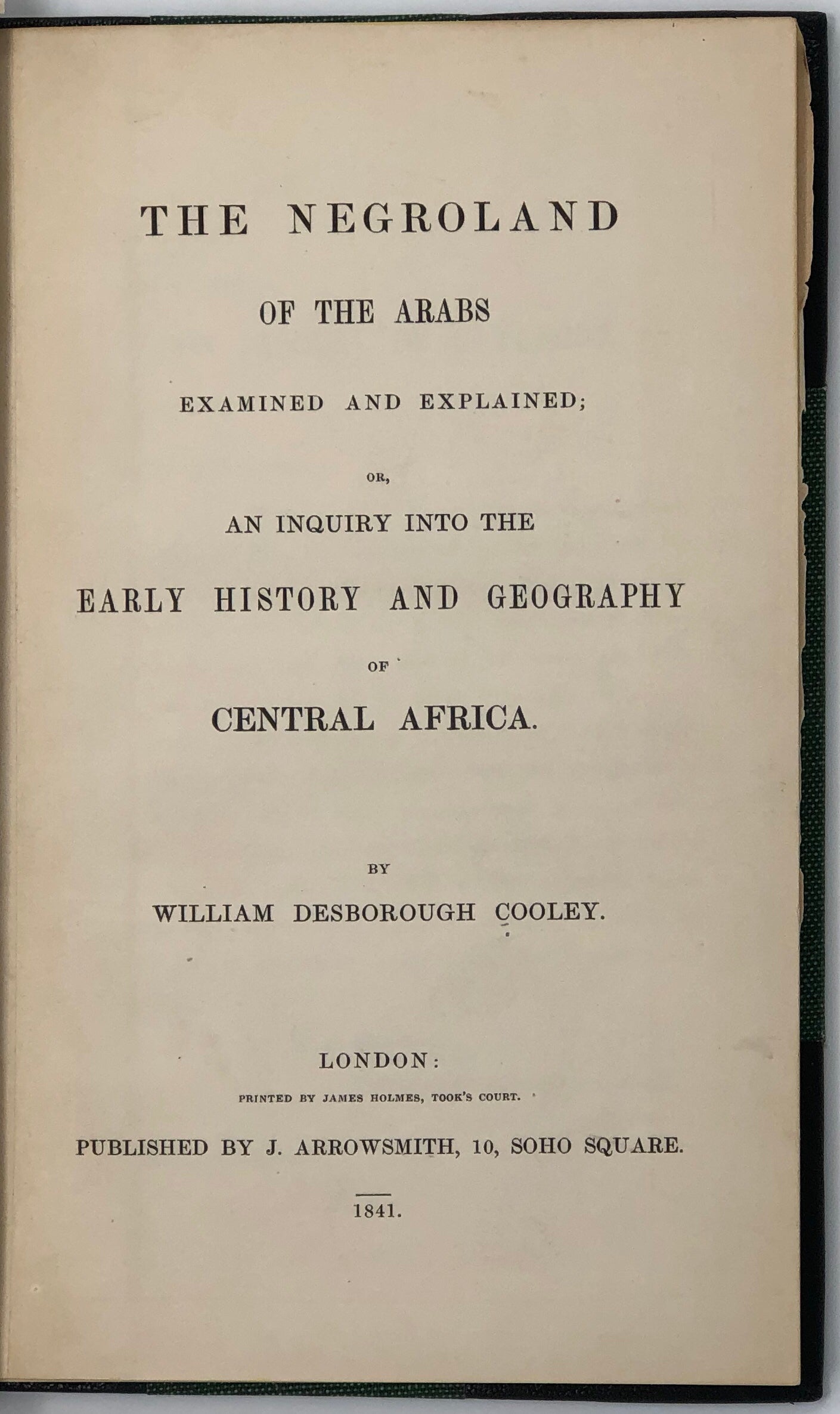 The Negroland of the Arabs Examined and Explained;