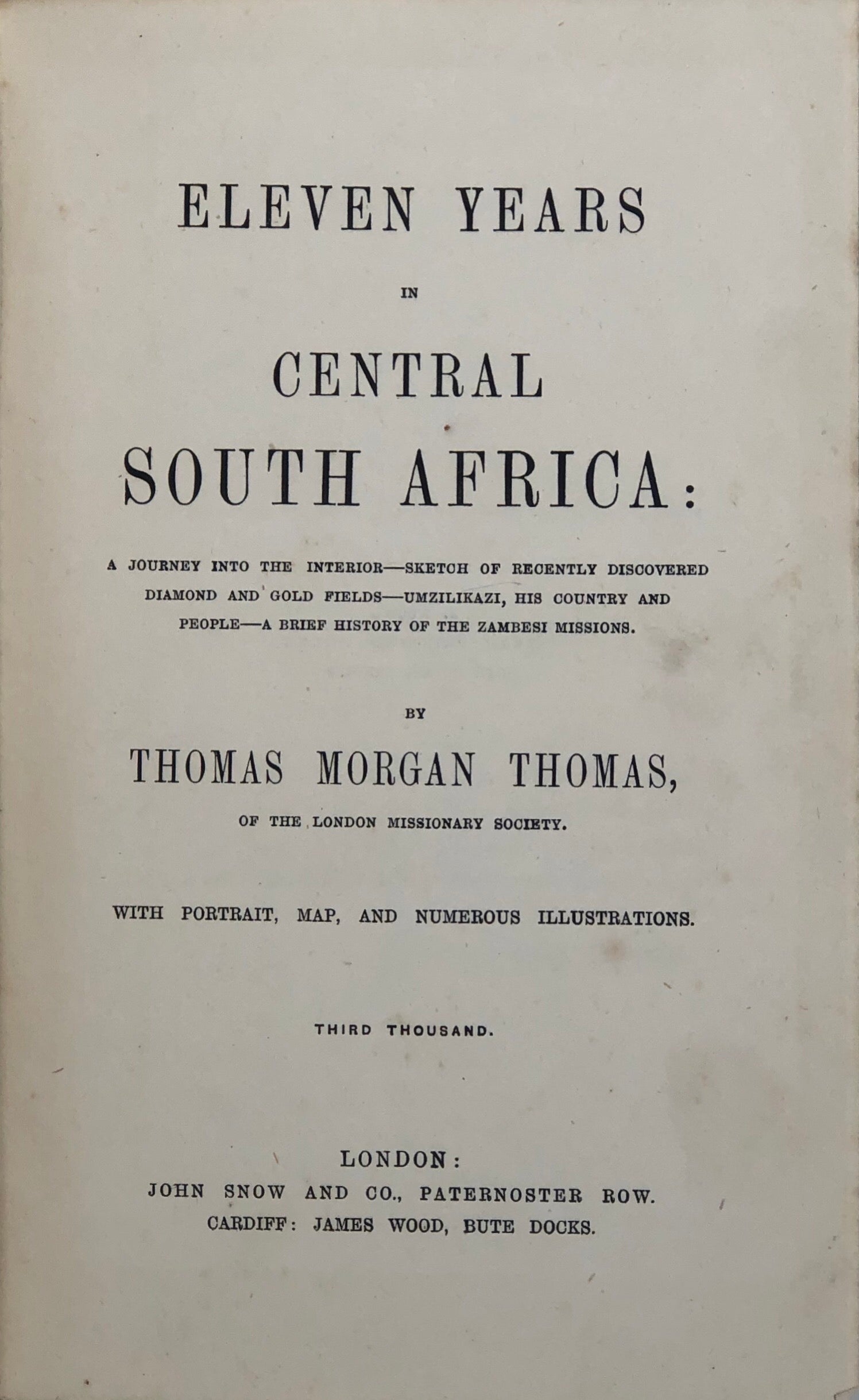 Eleven Years in Central South Africa.