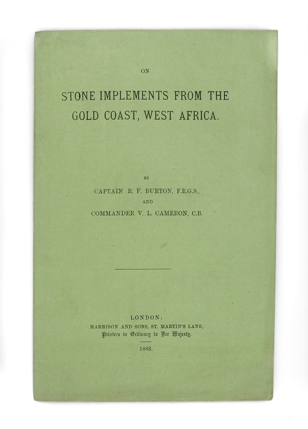 On Stone Implements from the Gold Coast, West Africa.
