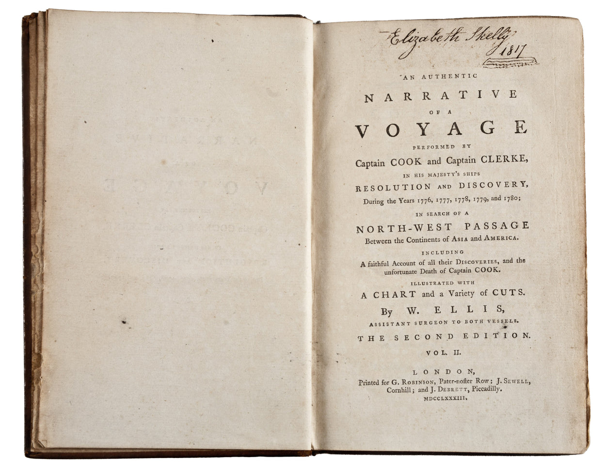 An Authentic Narrative of a Voyage performed by Captain Cook