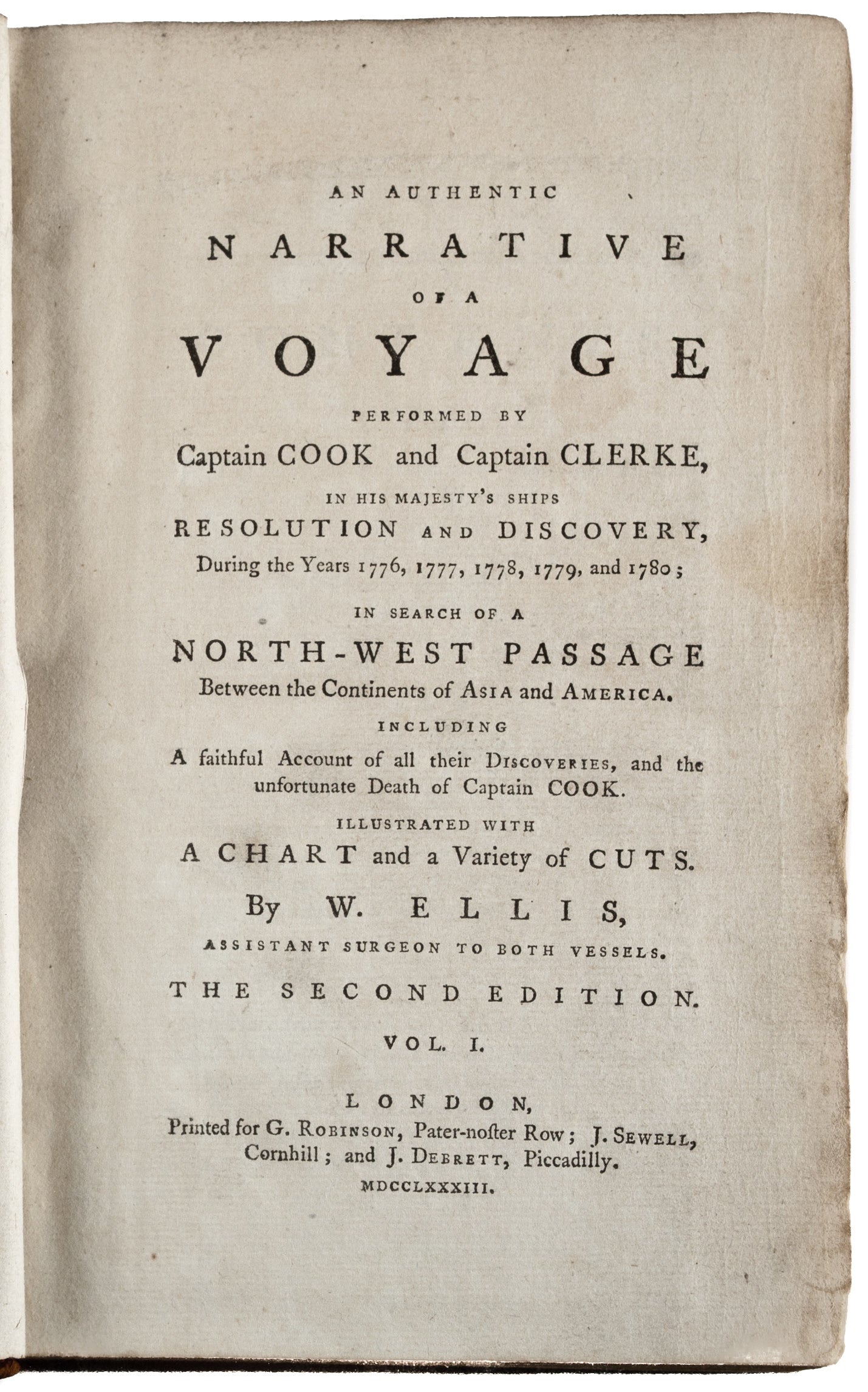 An Authentic Narrative of a Voyage performed by Captain Cook