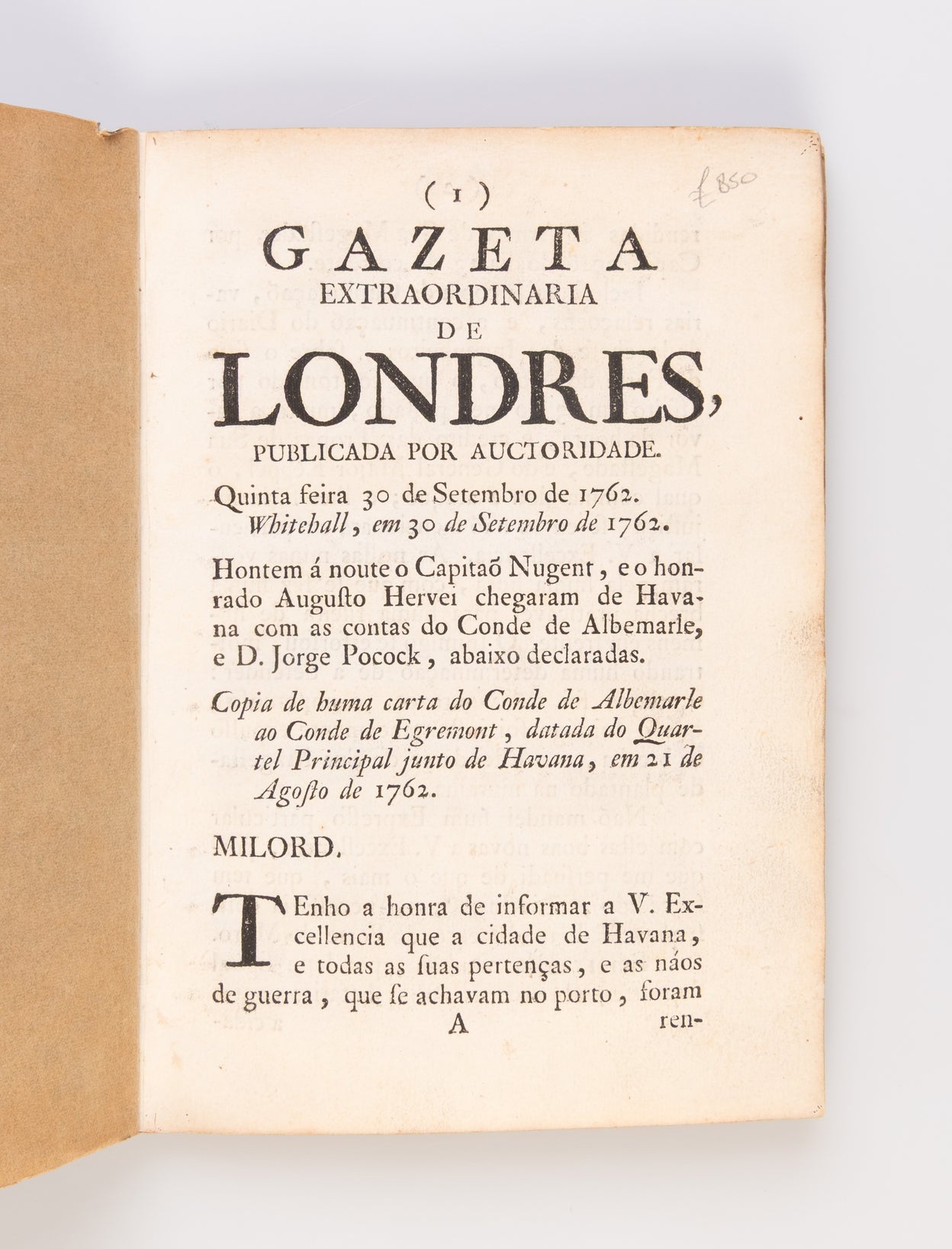 Gazeta Extraordinaria de Londres,