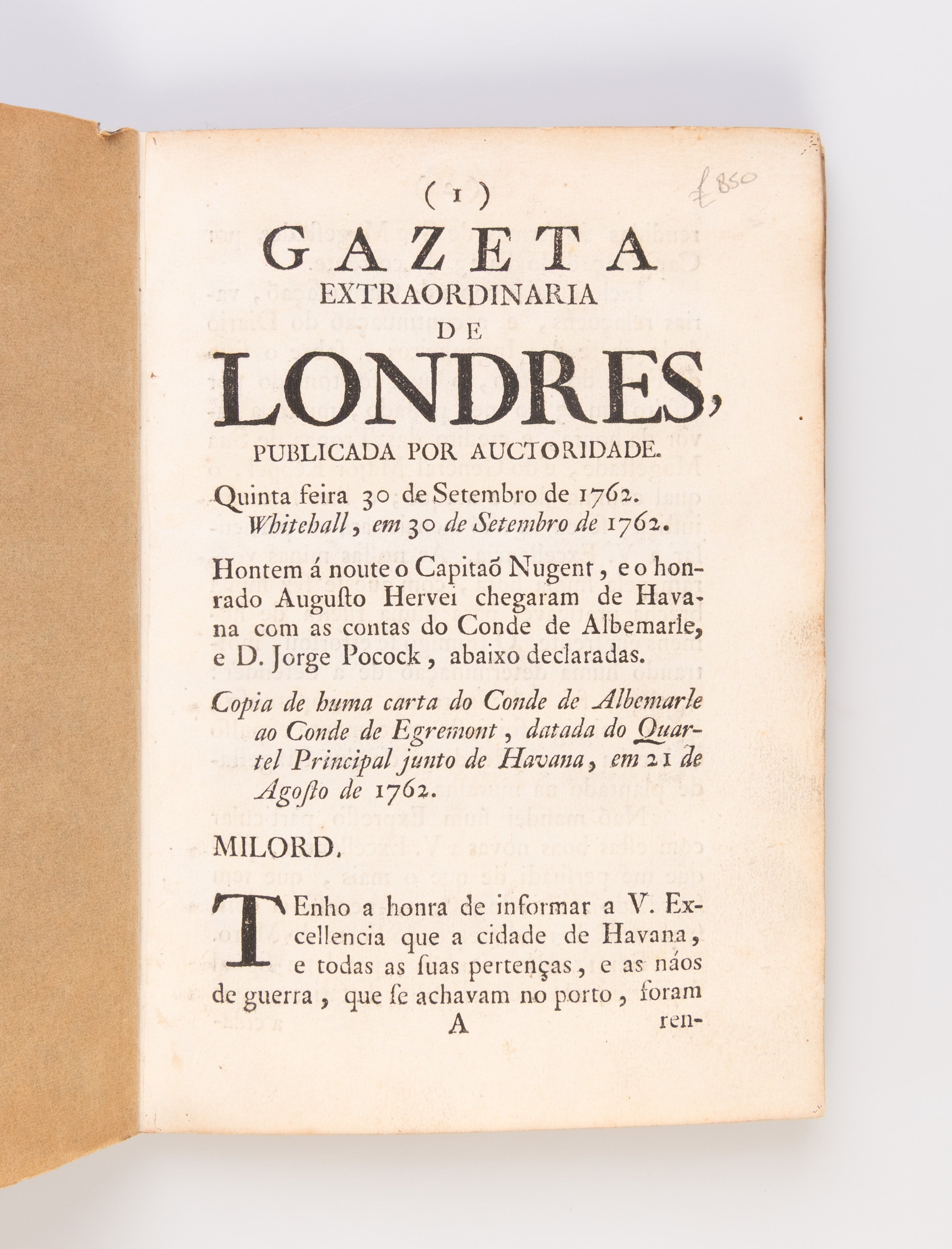 Gazeta Extraordinaria de Londres,